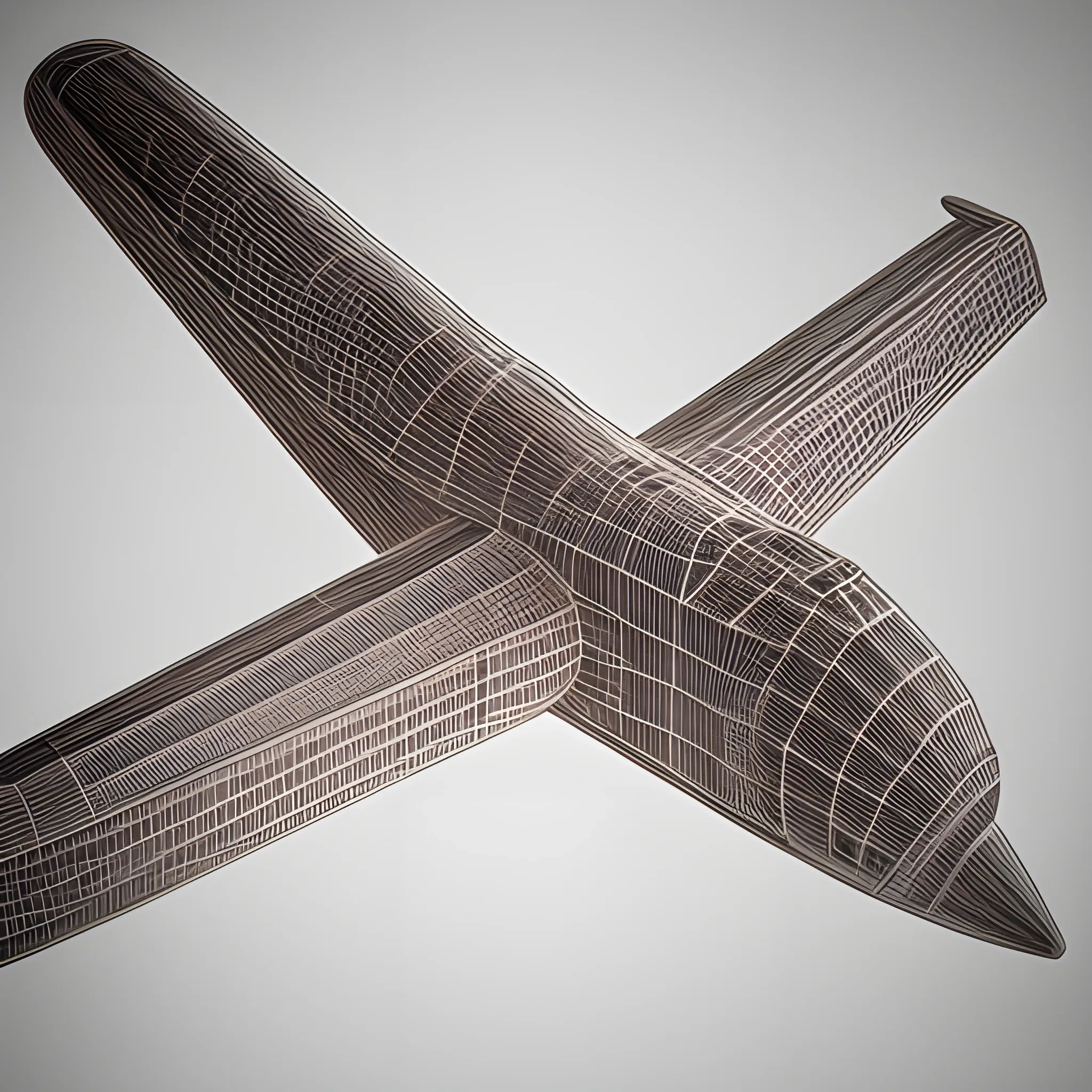 real pencil, with sketched airplane wings behind it, 3D