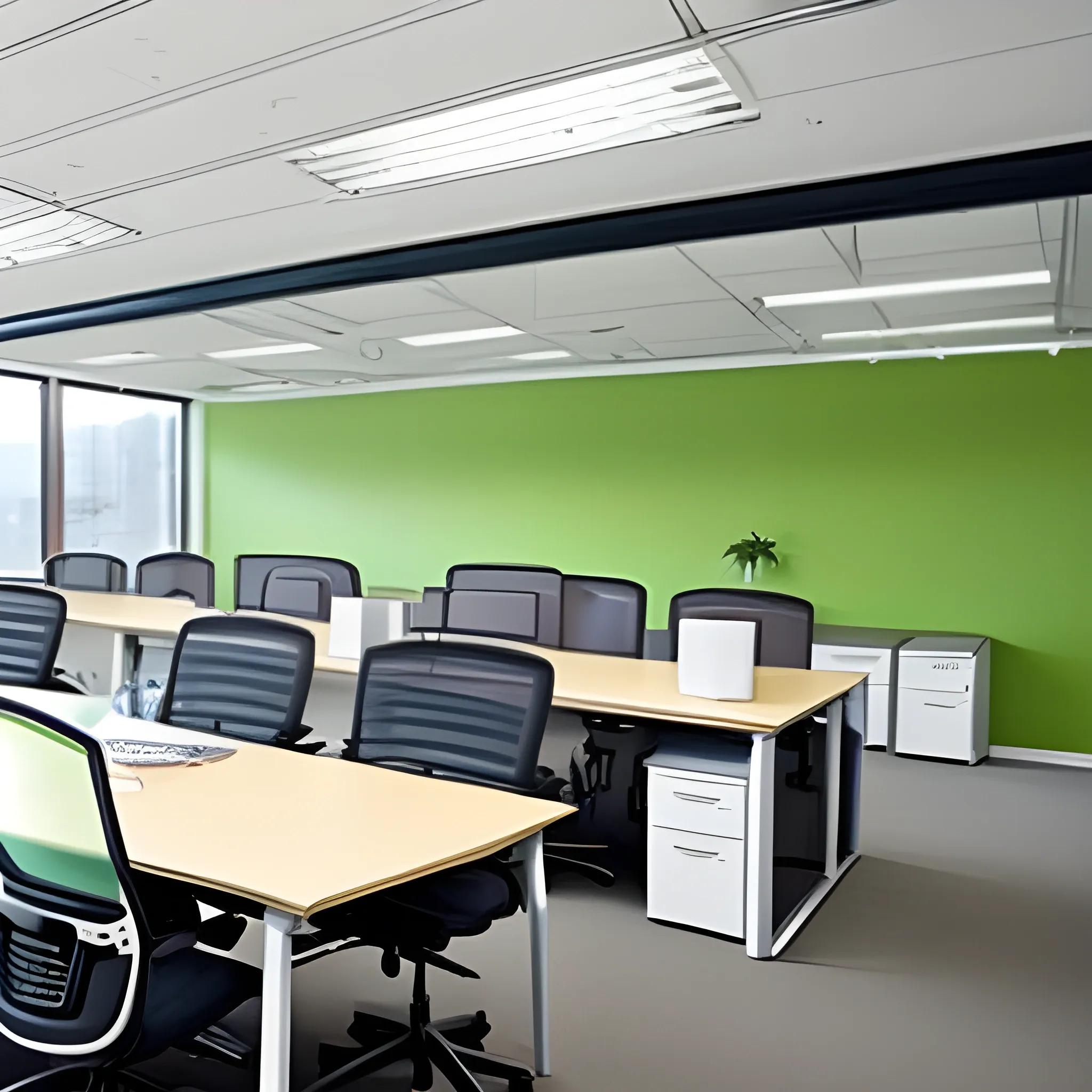 Sustainable eco friendly second hand item filled Office Spaces