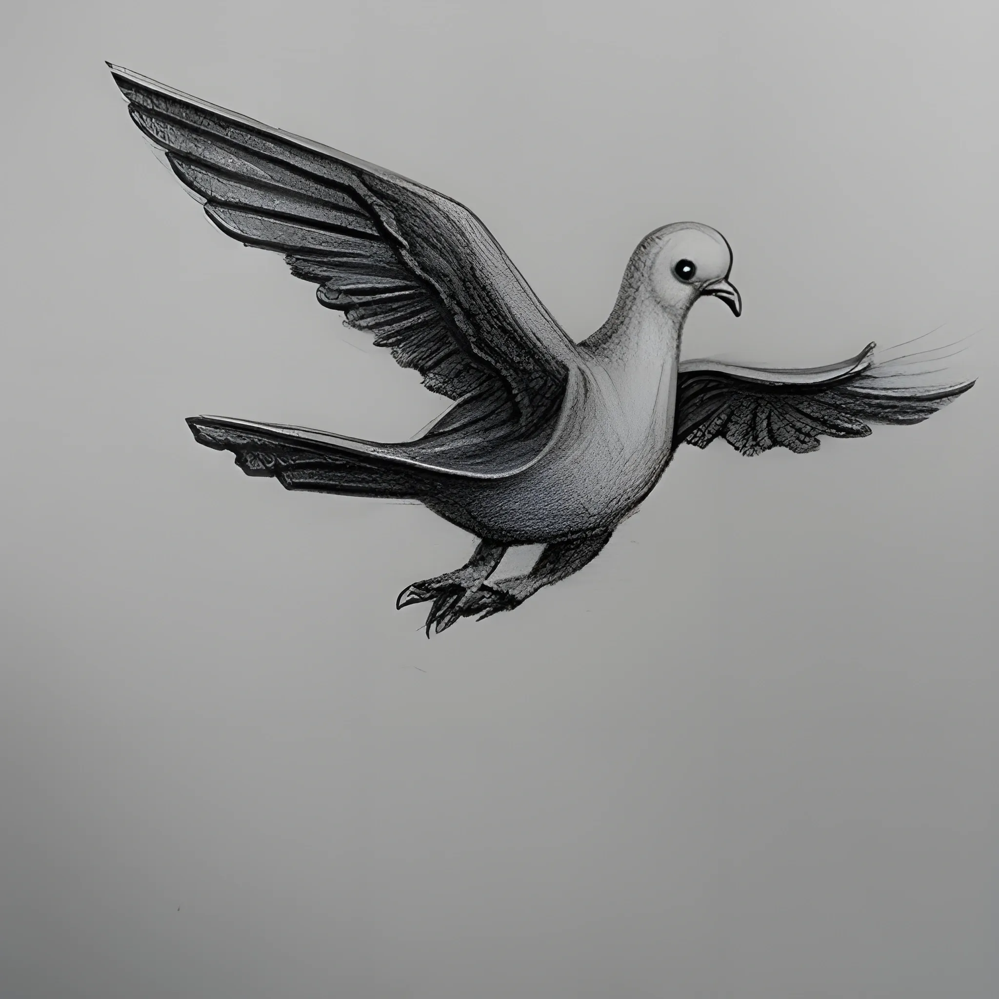 how tO draw flying pigeon easy/pigeon drawing - YouTube