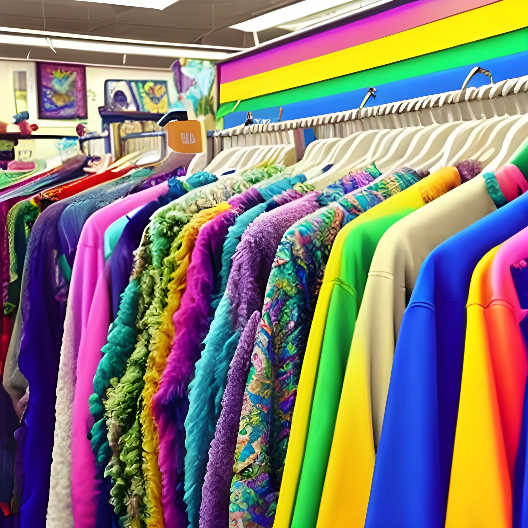 , Trippy goodwill thrift shopping for rainbow
