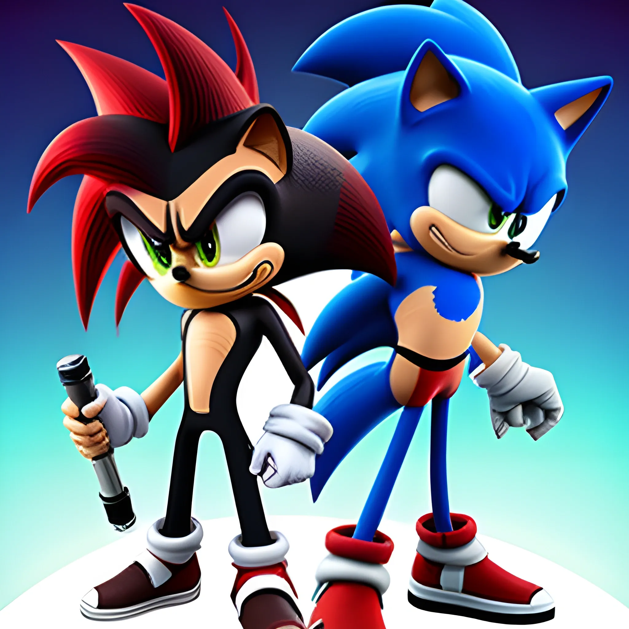 sonic y shadow the hedgehog en los vengadores, crossover 