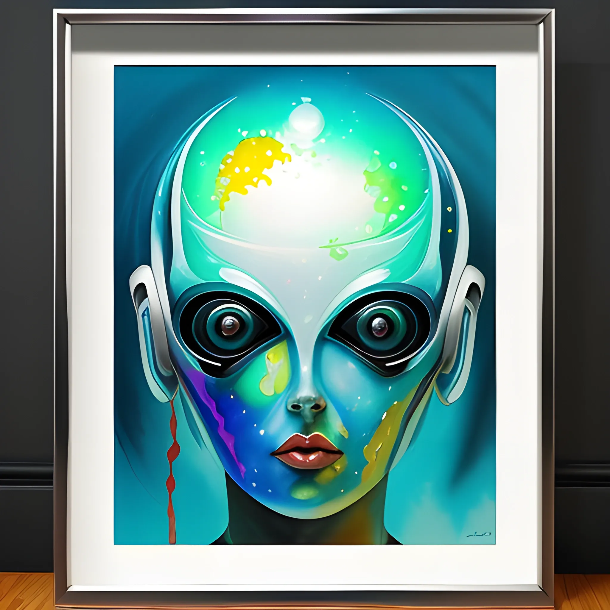 crea una imagen con un estilo futurista , Trippy, Oil Painting, Water Color, 3D