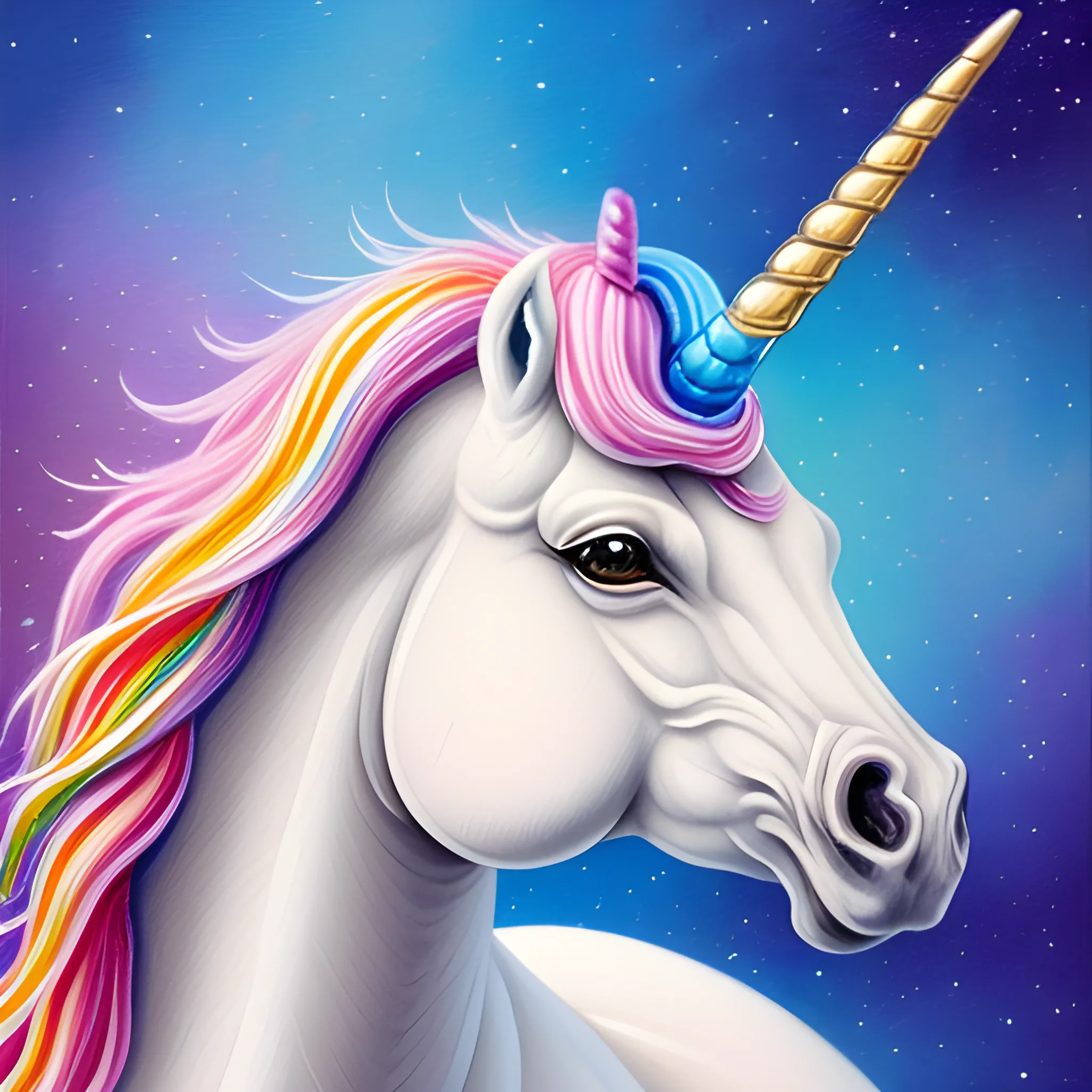 a beautiful miniature painting of a unicorn, colorful, detailed around, detailed body, detailed manes, detailed face, high per detailed painting, ultra high definition, not blur, Oil Painting