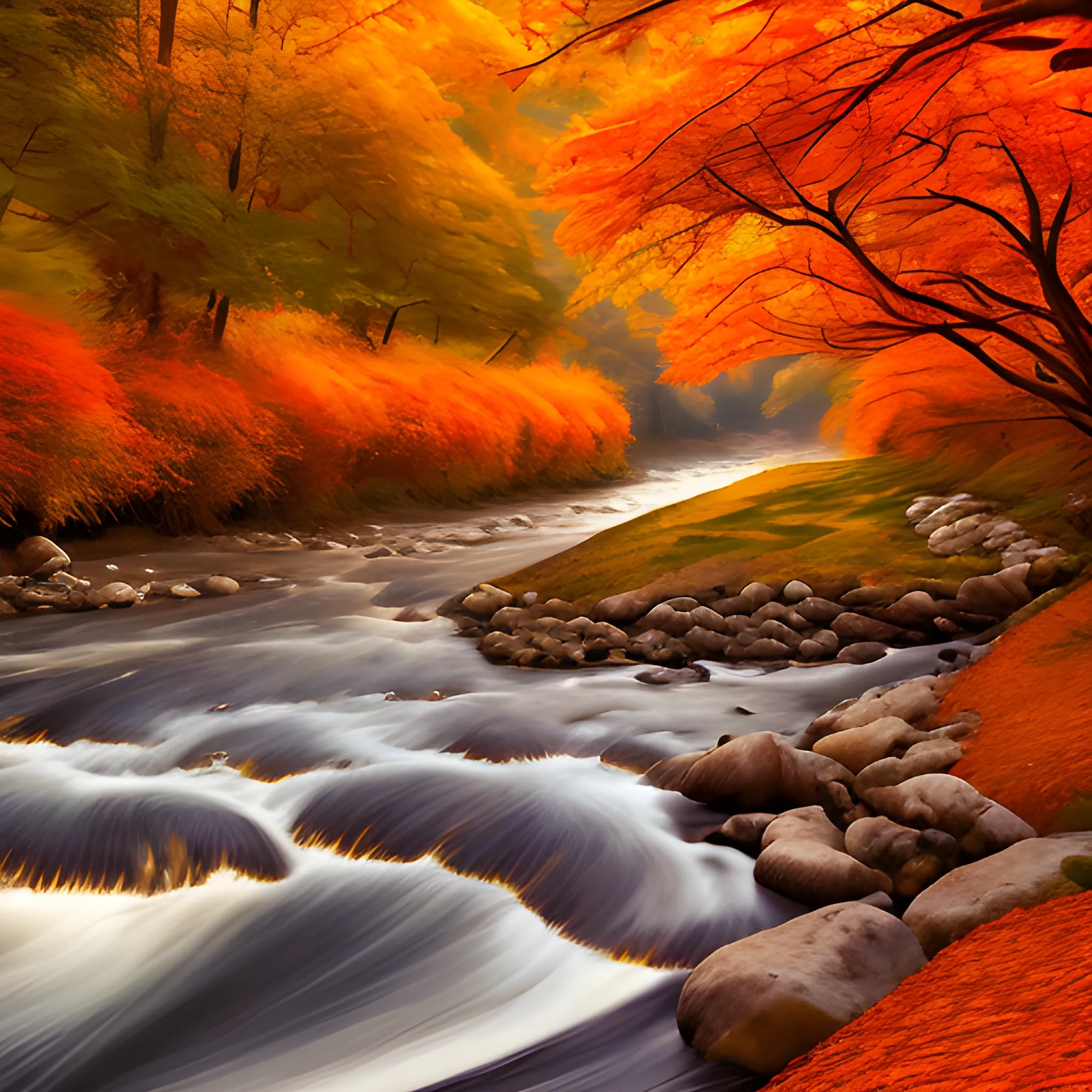 autumn river wallpaper