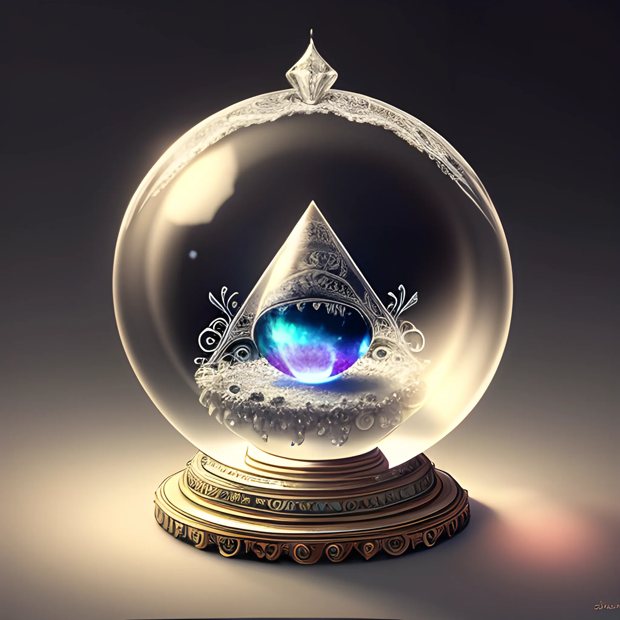 A magic crystal ball, concept art, 1080p intricate details, fairytale style,