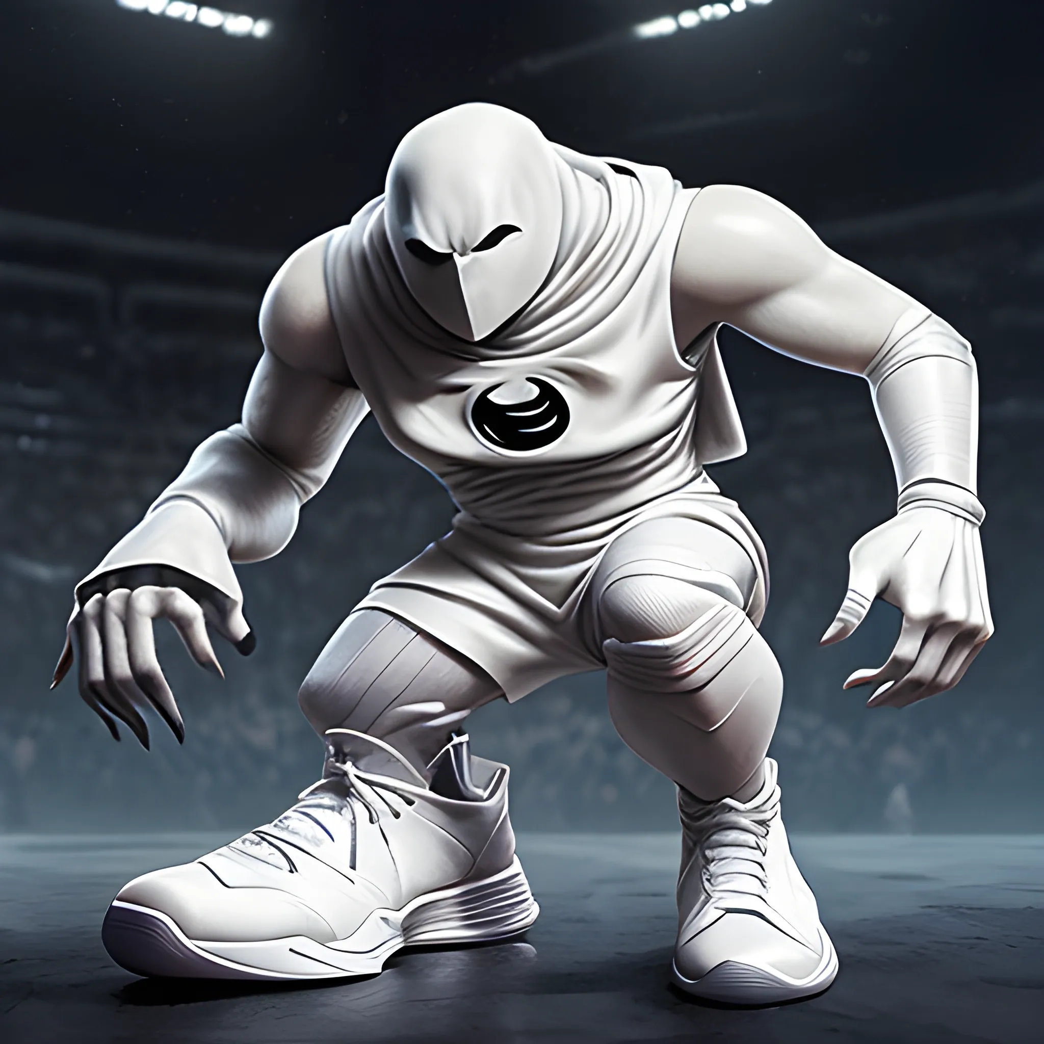 concept moon knight Basketball sneakers , popular in art station, smooth, sharp focus
