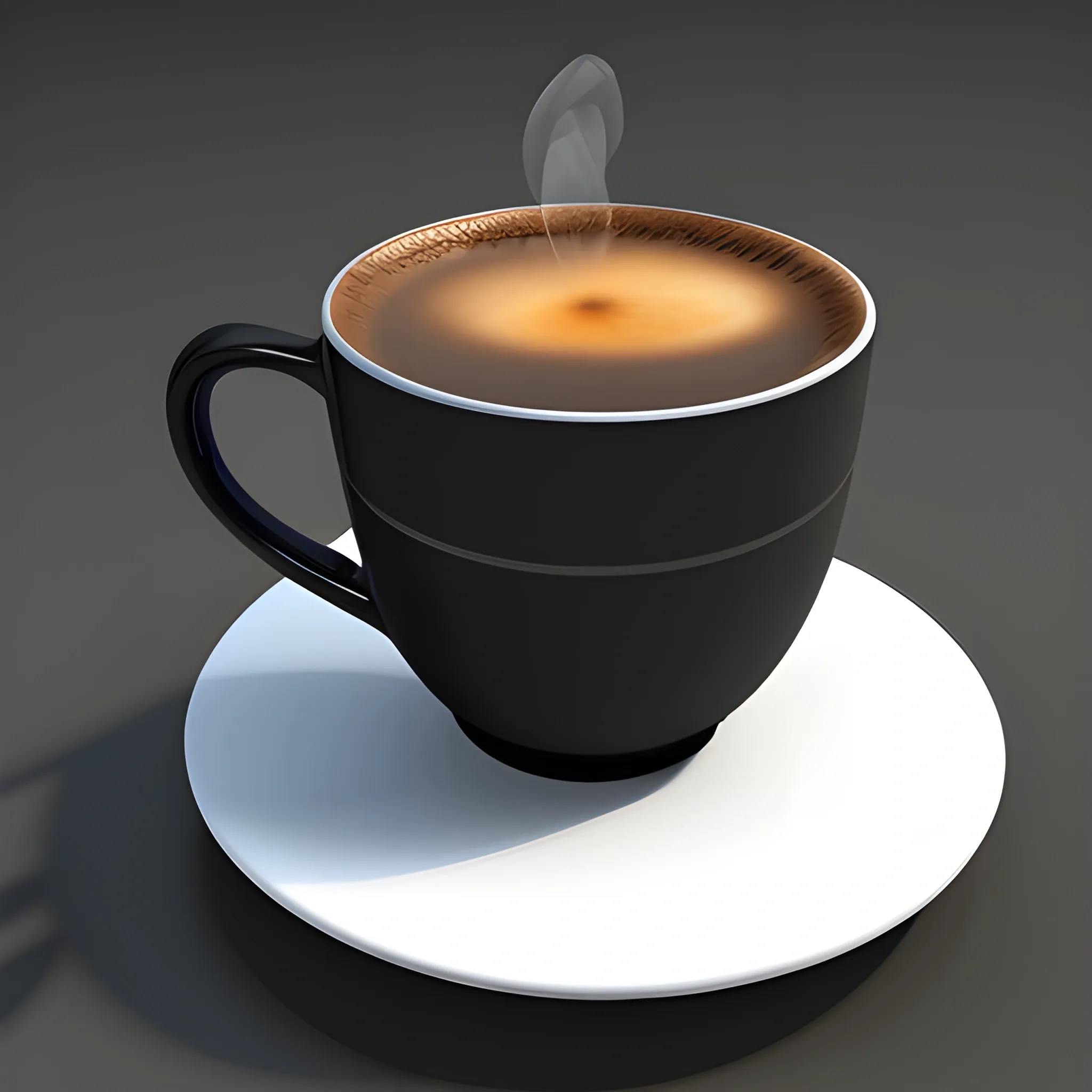 cup of black coffee tech, 3D