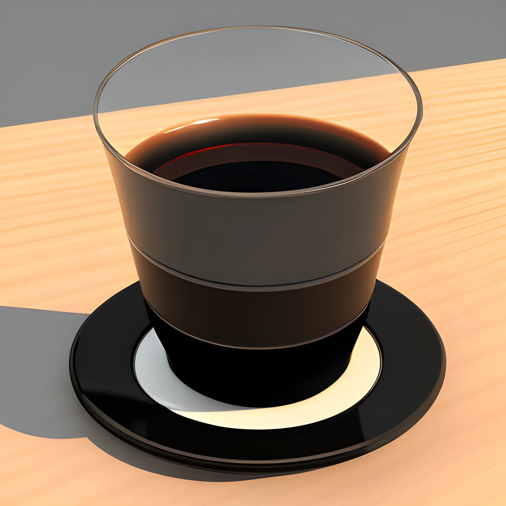 black coffee tech reflection, 3D