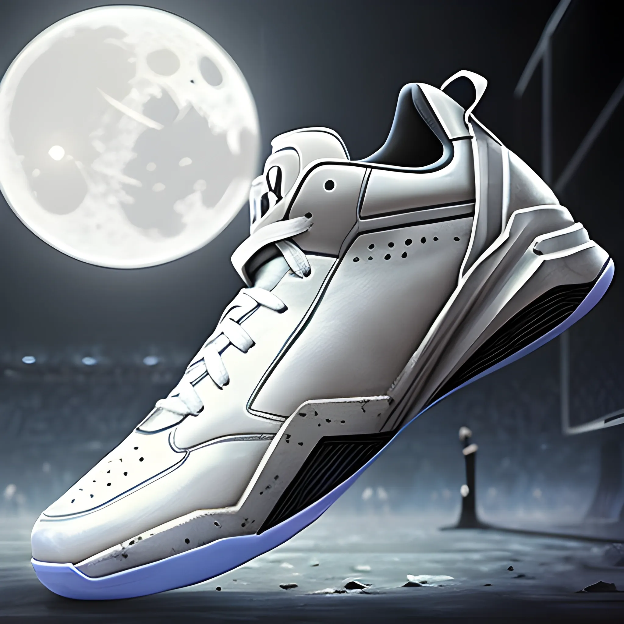 concept moon knight Basketball sneakers , popular in art station, smooth, sharp focus
