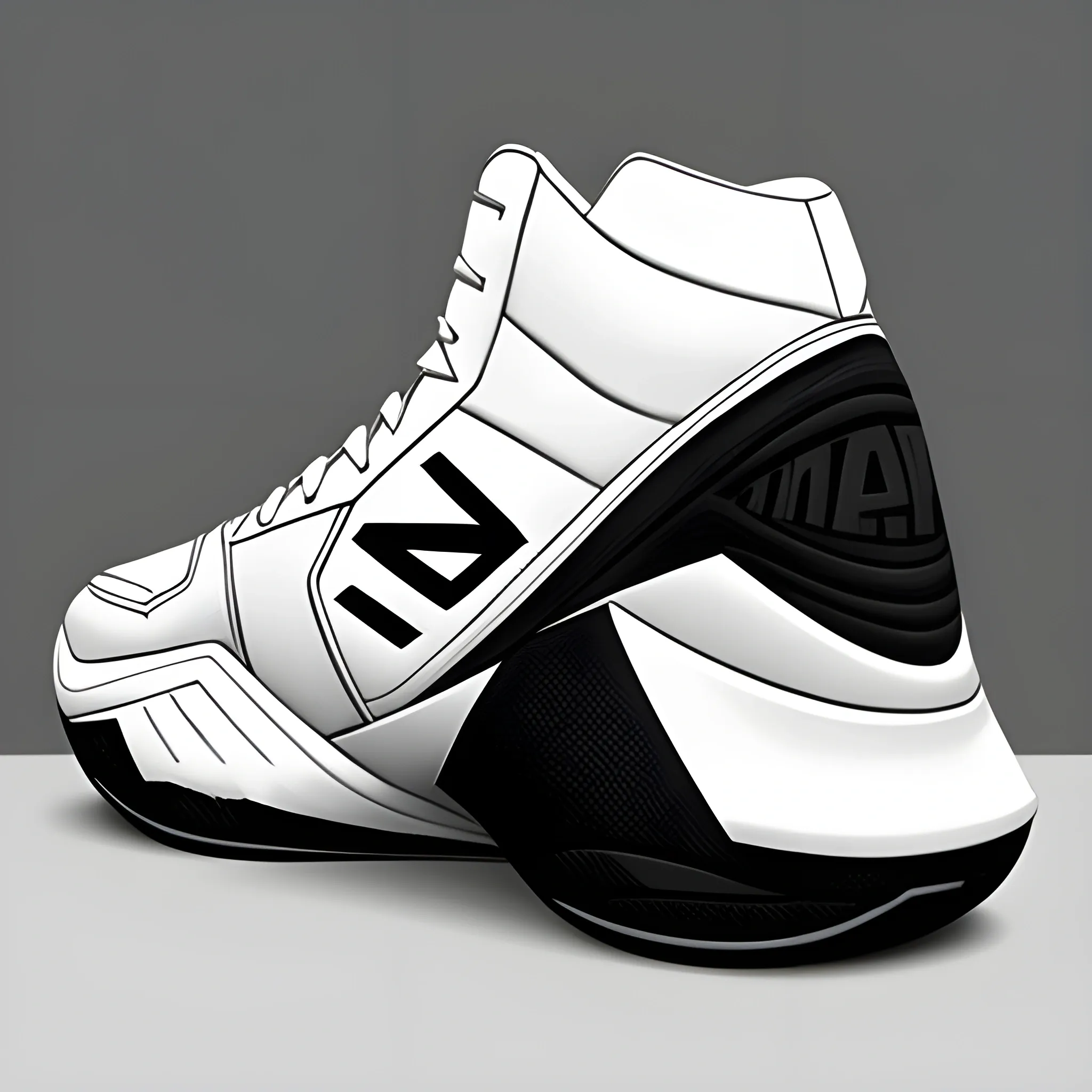 Concept Moon Knight's basketball sneakers, popular in art station, bloated, smooth, sharp focus
