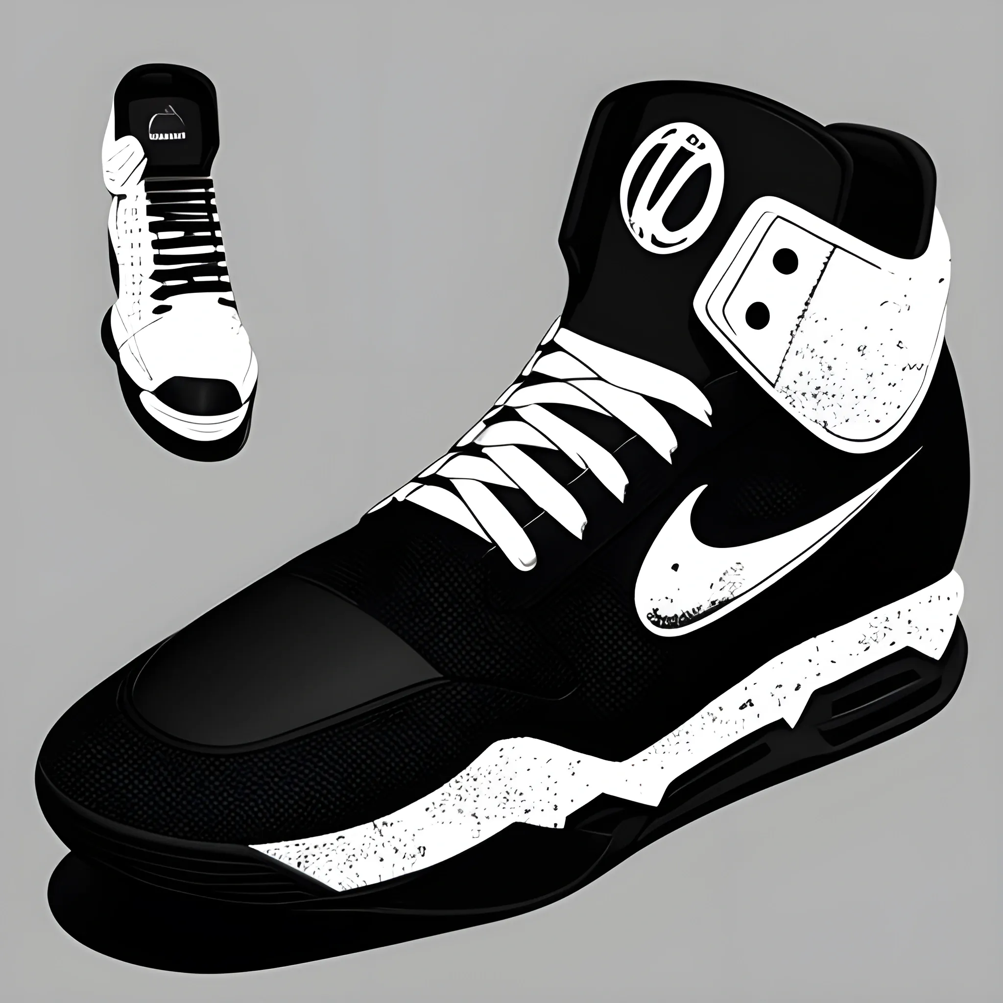 Concept Moon Knight basketball sneakers, popular in art station, mid-top, bloated, smooth, sharp focus
