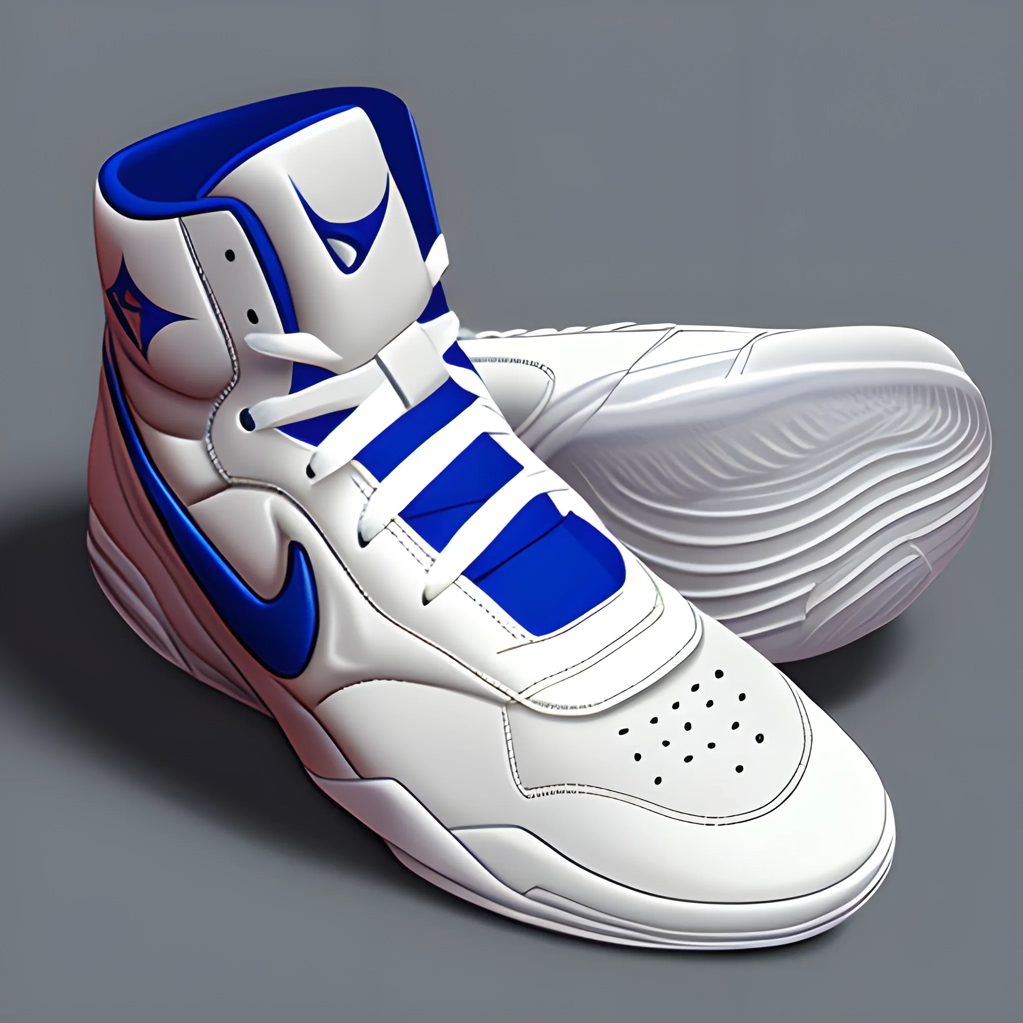 Concept Moon Knight basketball sneakers, popular in art station, soft feel, bloated, don't nike elements, smooth, sharp focus
