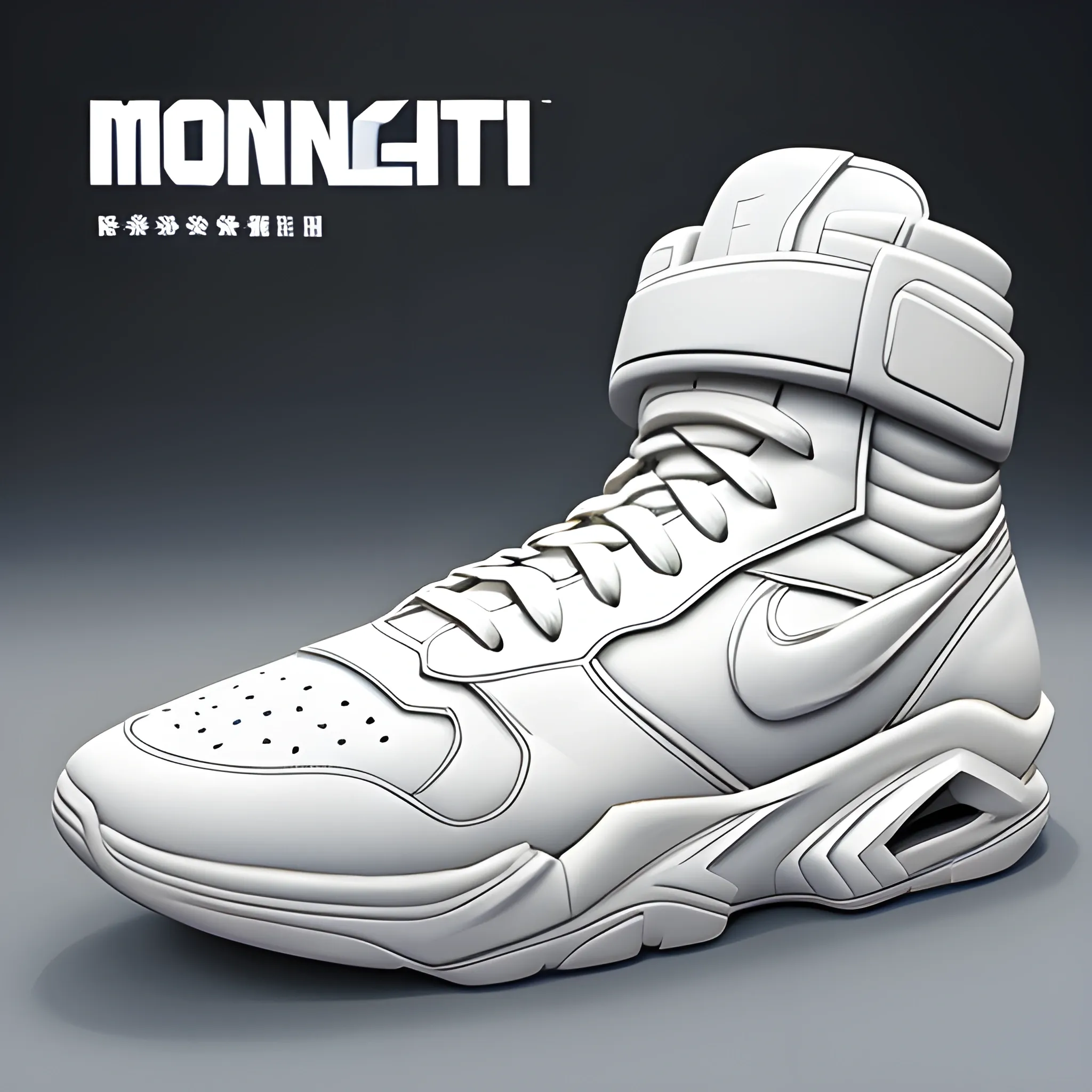 Concept Moon Knight sneakers, popular in art station, soft feeling, bloated, original, pure white, smooth, sharp focus

