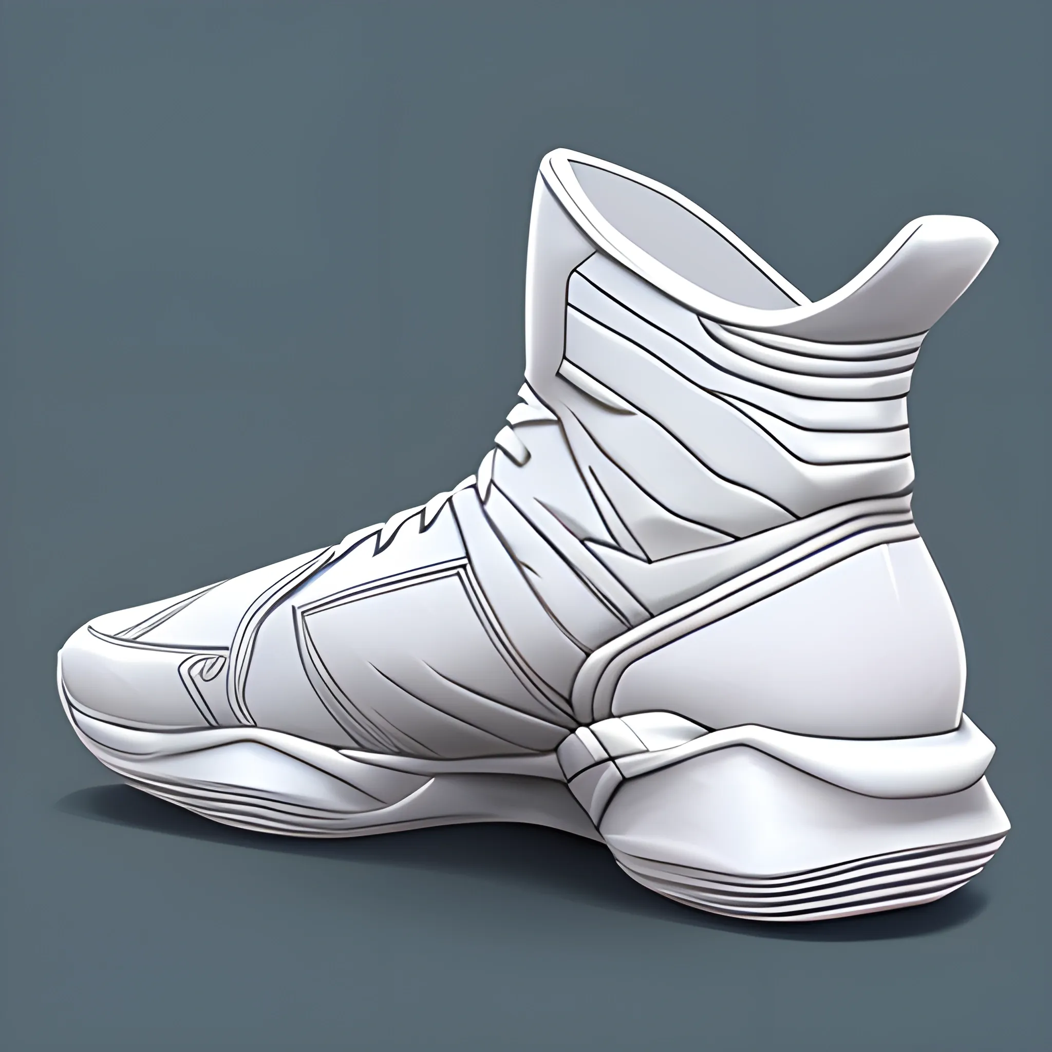 Concept Moon Knight sneakers, popular in art station, soft feeling, bloated, original, pure white, smooth, sharp focus