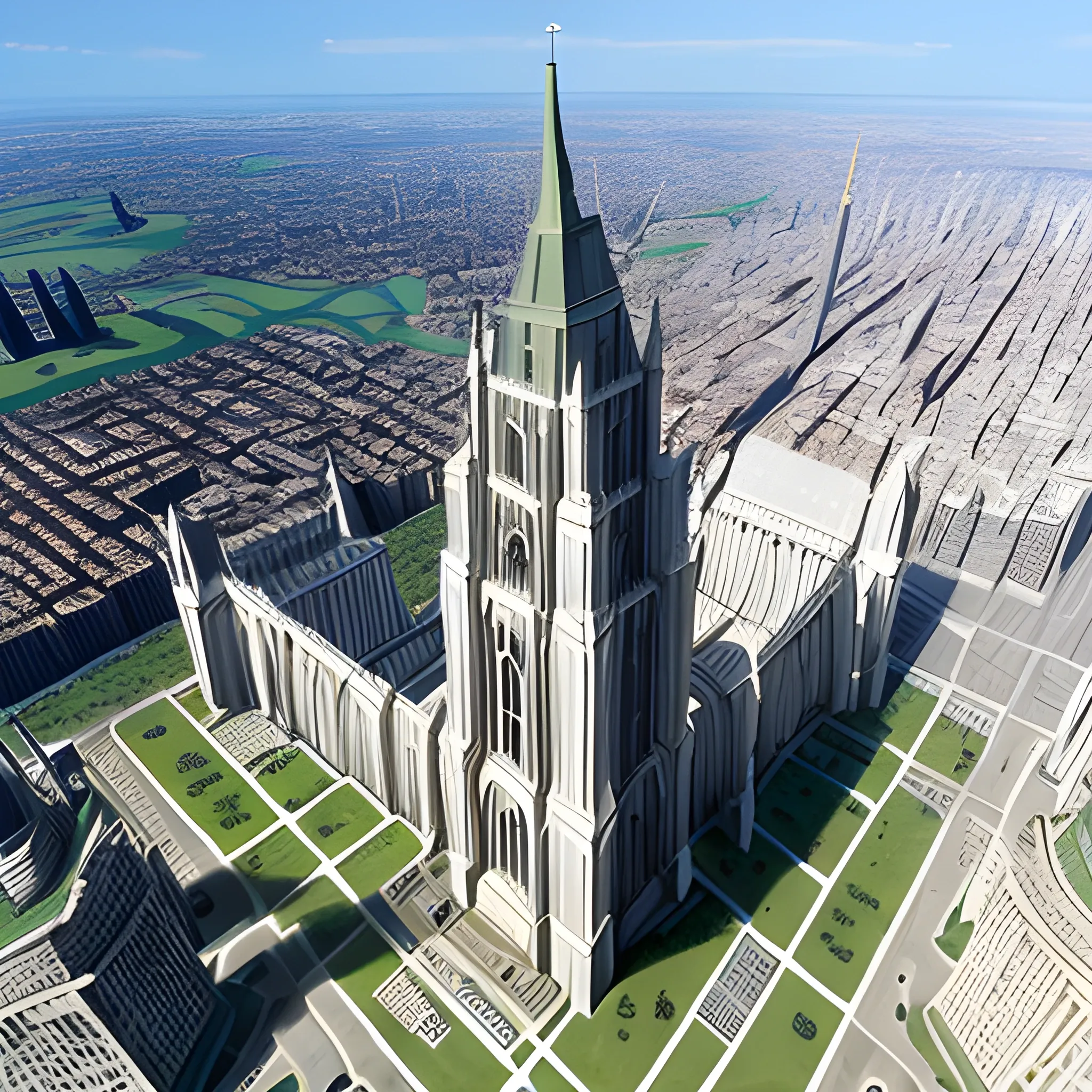 Enormous big great giant Catholic Cathedral skyscraper+Catholic Schools +Catholic Theology Faculty +Catholic monastery +Catholic shops +Catholic internat +star wars catholic spaceport, huge Catholic far-reaching Catholic monastery metropolis, macropoly ultracity,hyper detailed, realistic photo 