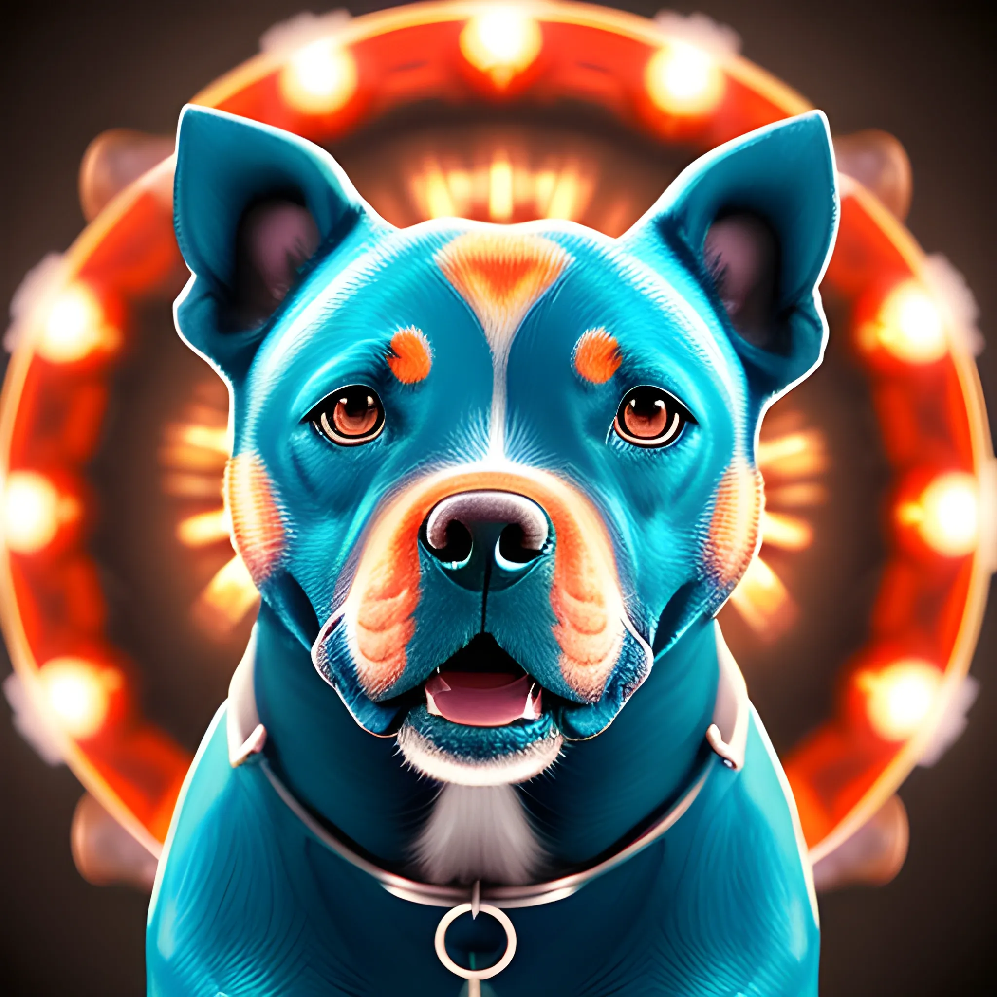 um belo retrato de um lindo cachorro alienigena , esquema de cores azul vermelho, iluminação de alta intensidade, luz volumétrica, arte digital, altamente detalhado, detalhes finos, intrincado, ornamentado, complexo, renderização de octanas, motor irreal, fotorrealista
, 3D