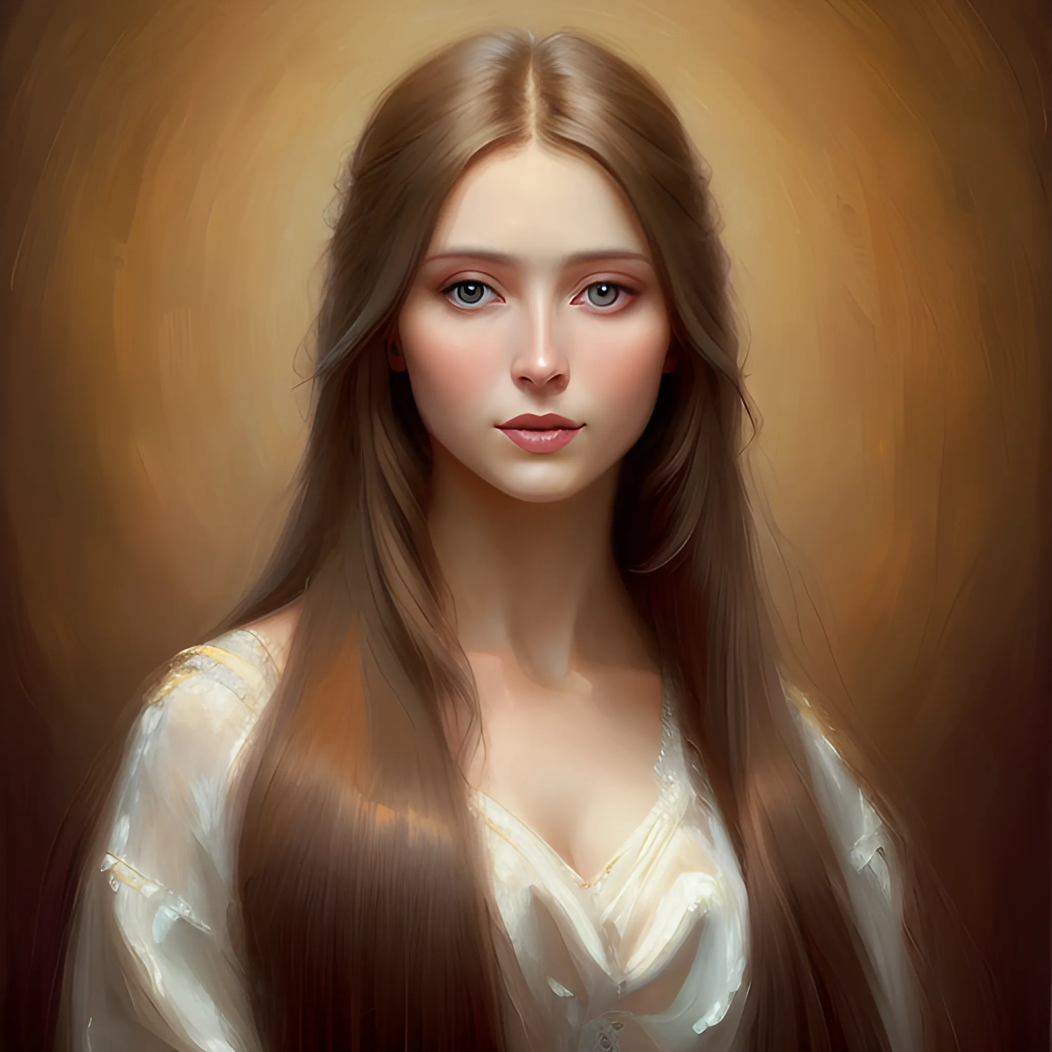 beautiful woman, light long hair,8k resolution, high quality, Oil Painting, Oil Painting