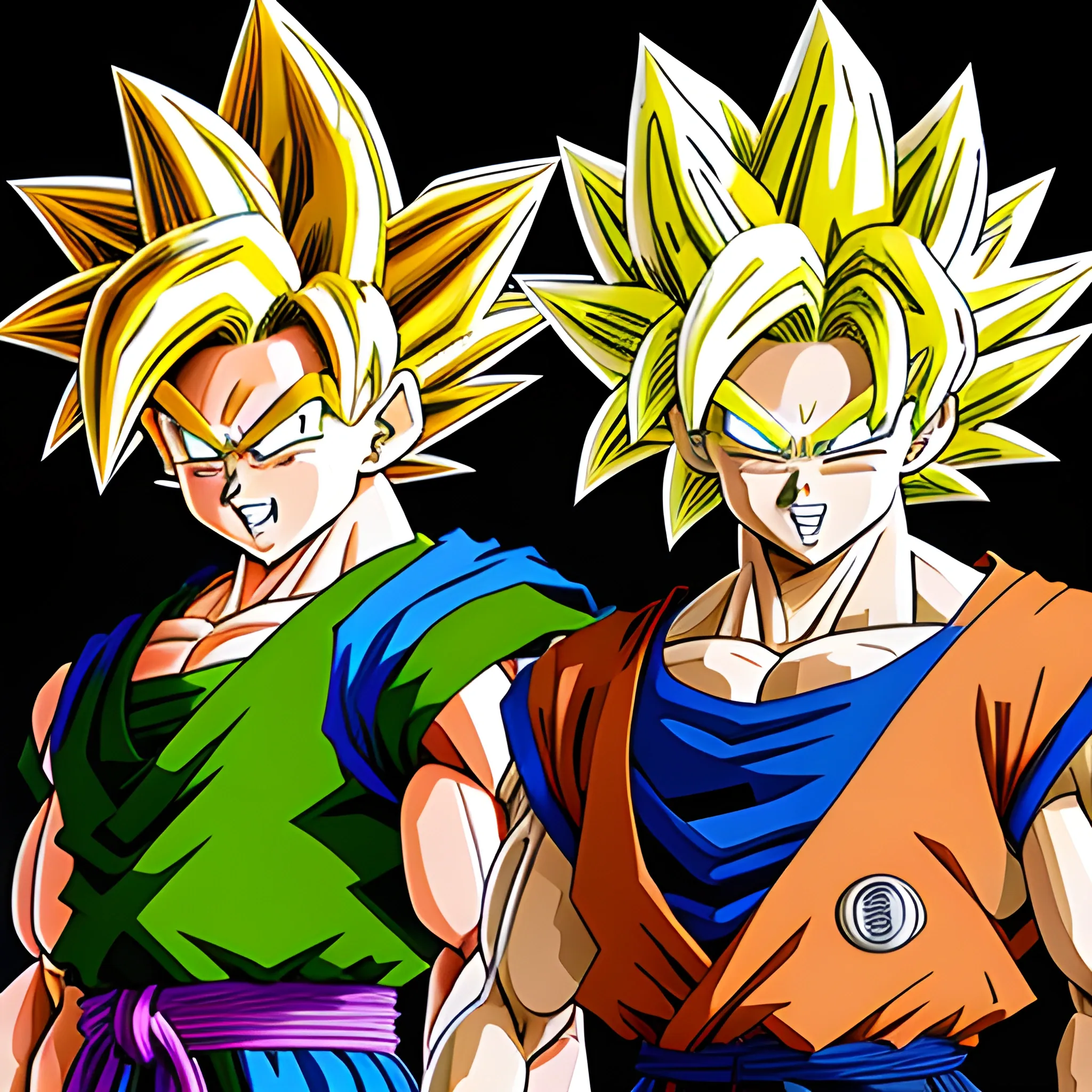 dragon ball goku and broly embraced hd, Cartoon