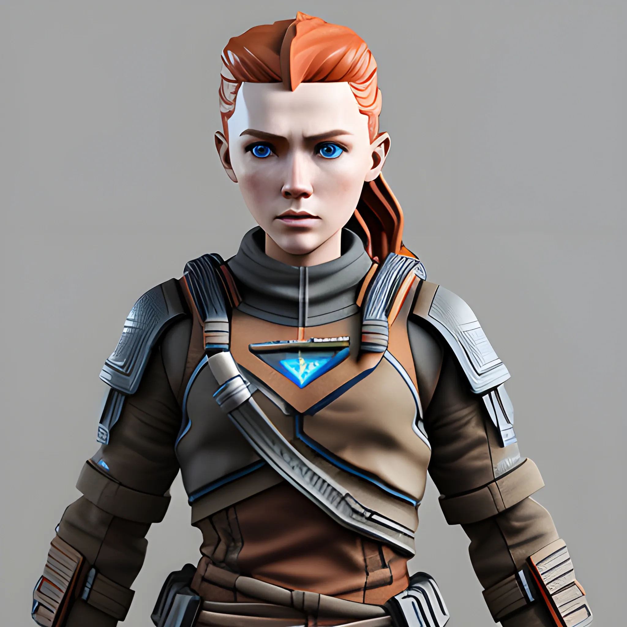 Modern Aloy, 3D, High Octane Render 3/4 body