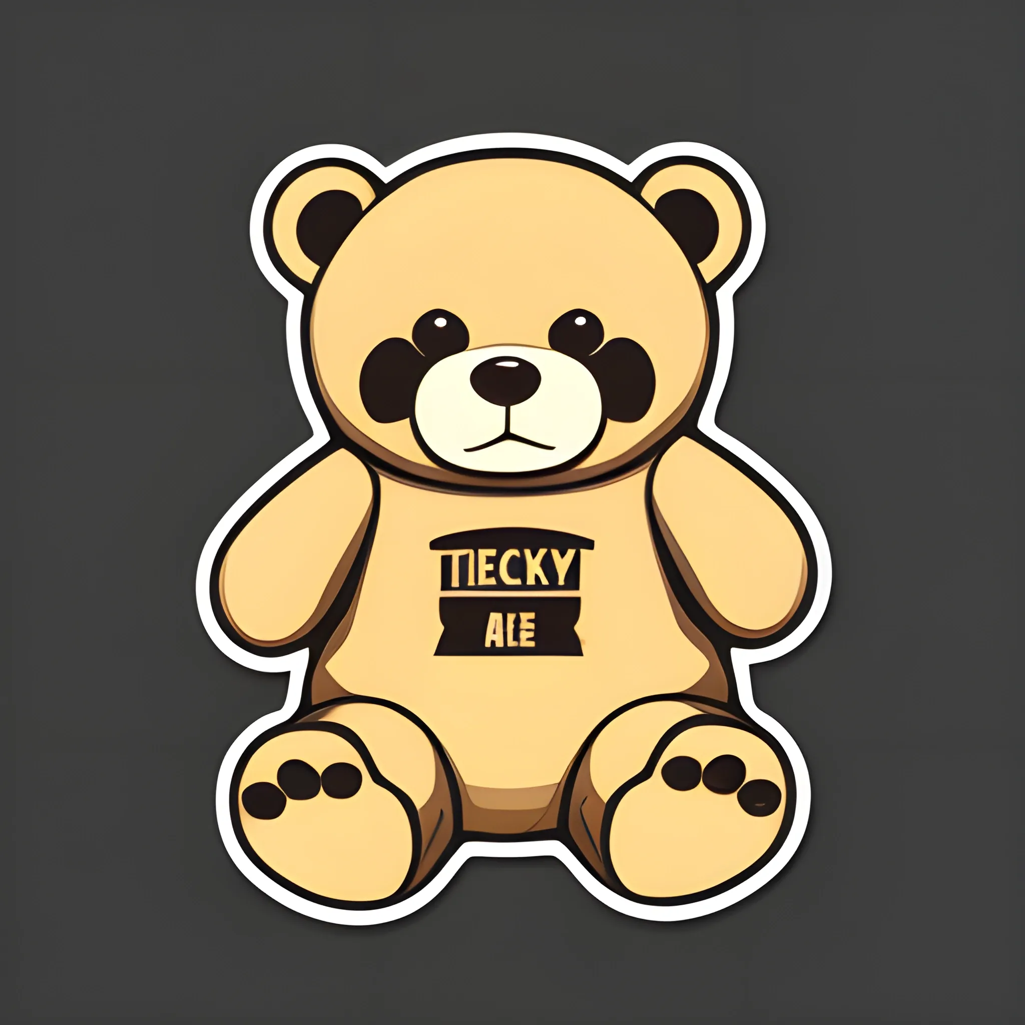 a poster with a teddy bear on it, sticker design vector art, sticky, angry bear, abcdefghijklmnopqrstuvwxyz, stubbles, silk screen t-shirt design 4k, funny illustration, sticker - art, sticker art, sickly, stickers illustrations, cute artwork, trending on pixart”, streetwear graphic design