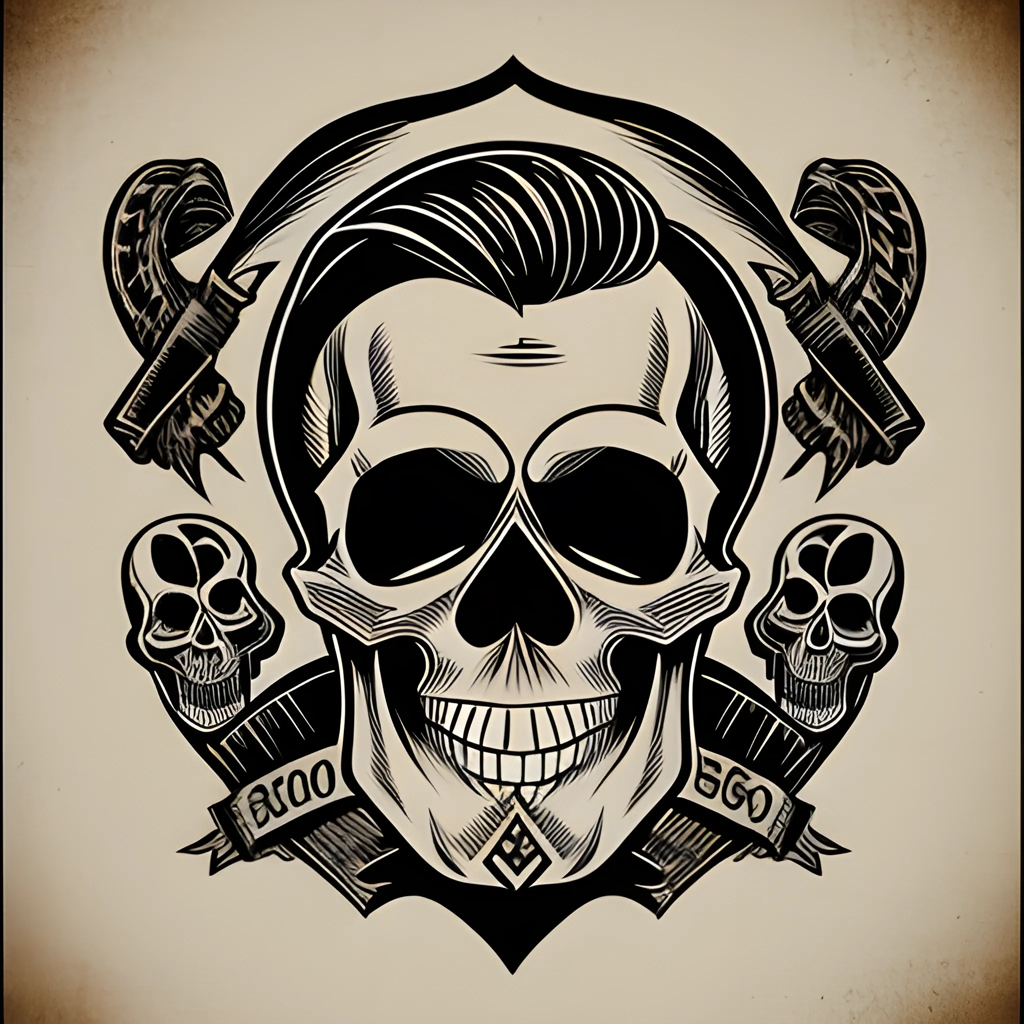 Pirate Captain And Knife Vector, Human In Pirate Hat And Eyepatch. Vintage  Logo, Skull Tattoo Template Design. Royalty Free SVG, Cliparts, Vectors,  and Stock Illustration. Image 134857049.