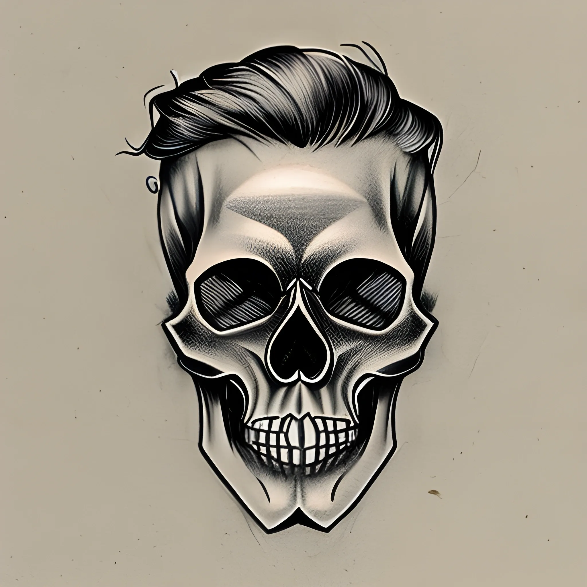 Tattoo Galleries: Bearded Skull Tattoo Design