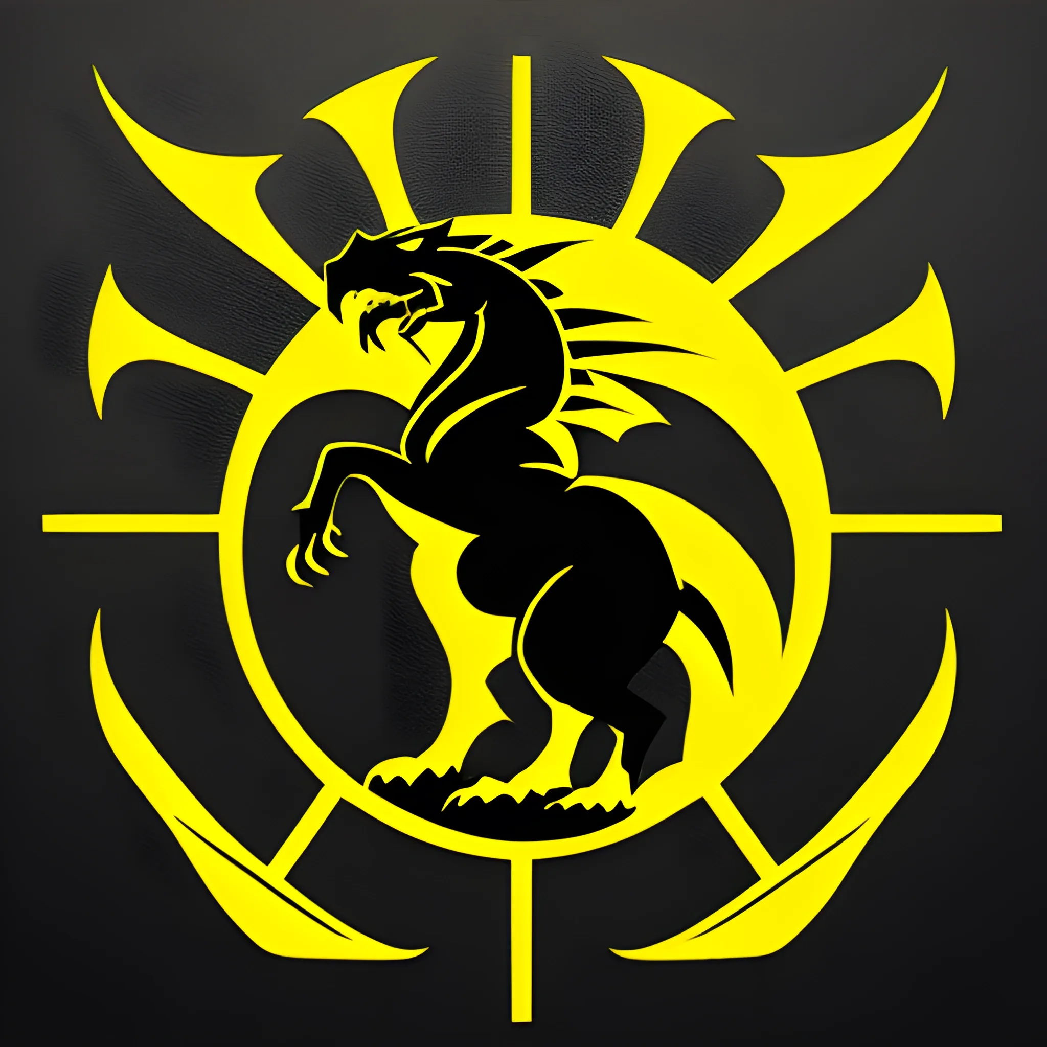drakkar logo on the black background