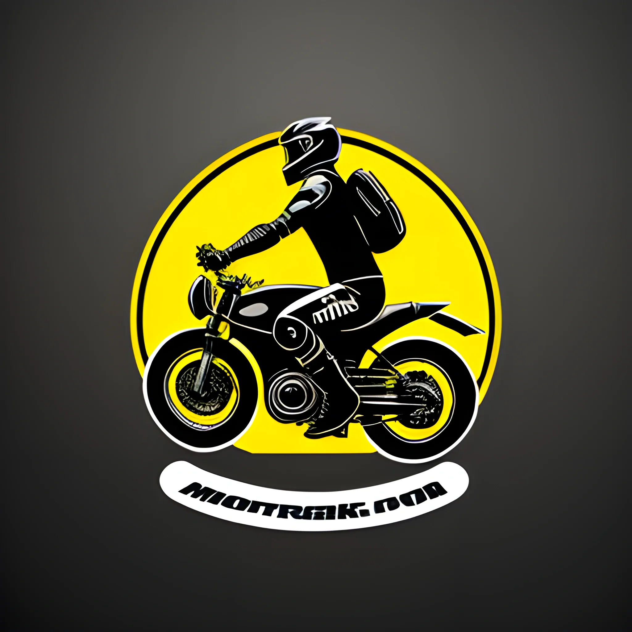 Motocyclist, logo, black background