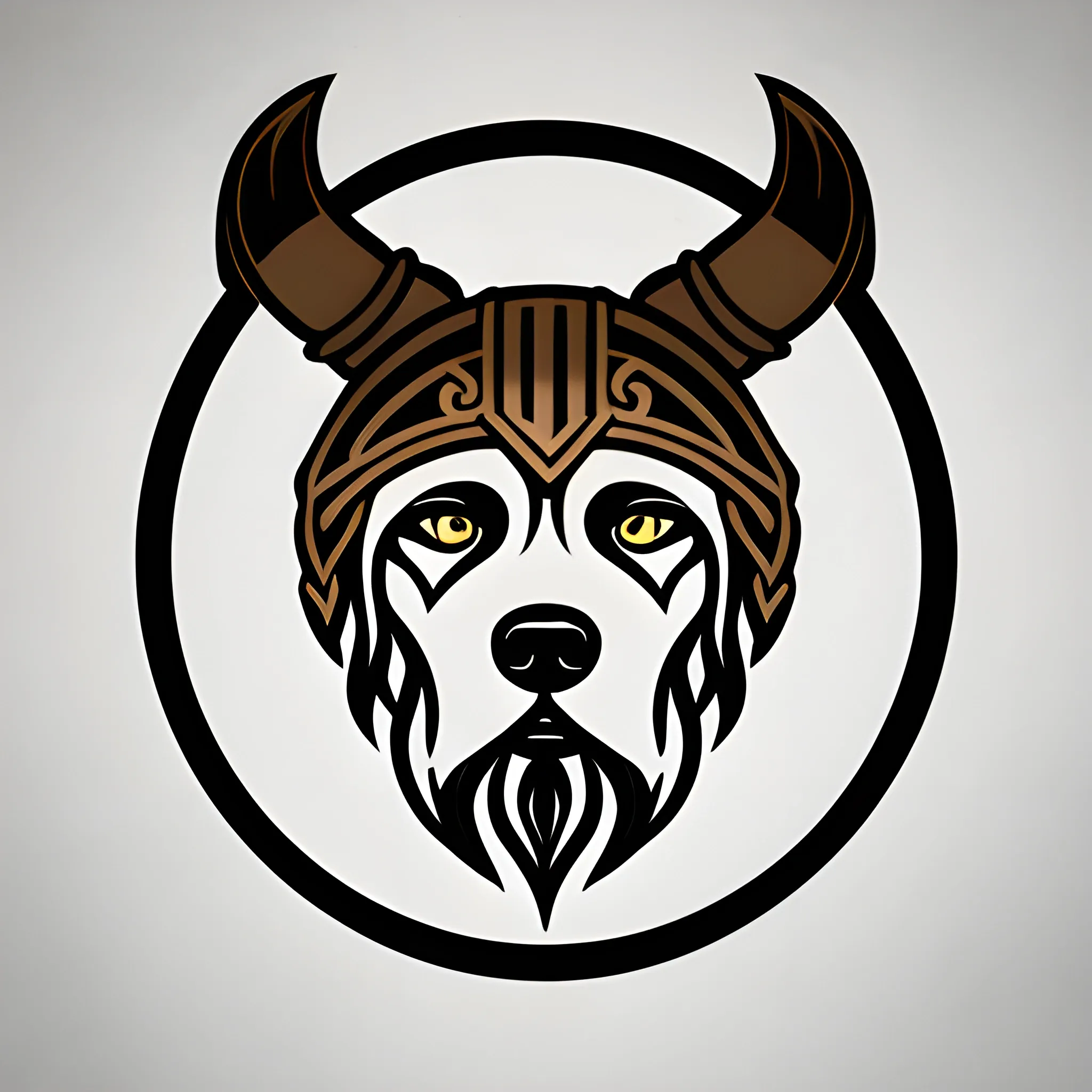 Viking dog logo, no text