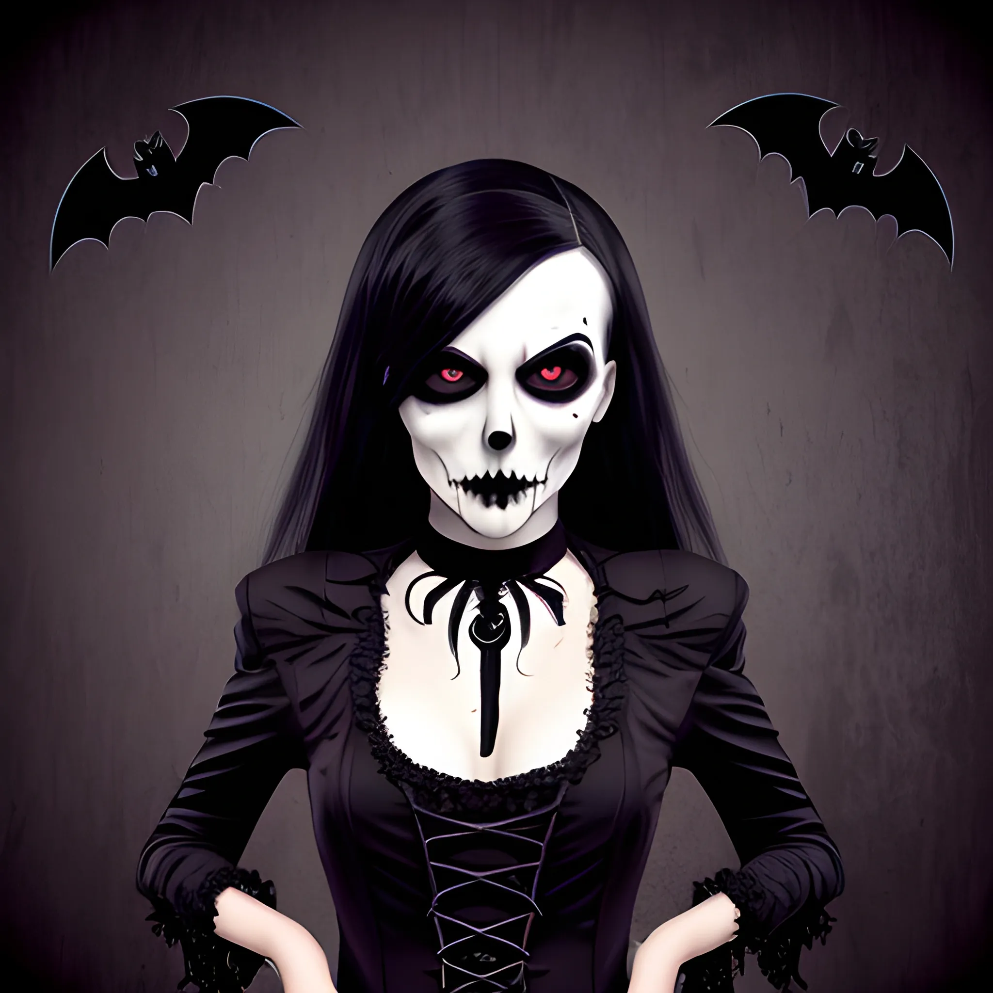 Halloween, Vampire, Goth, no text, no background, for shirt