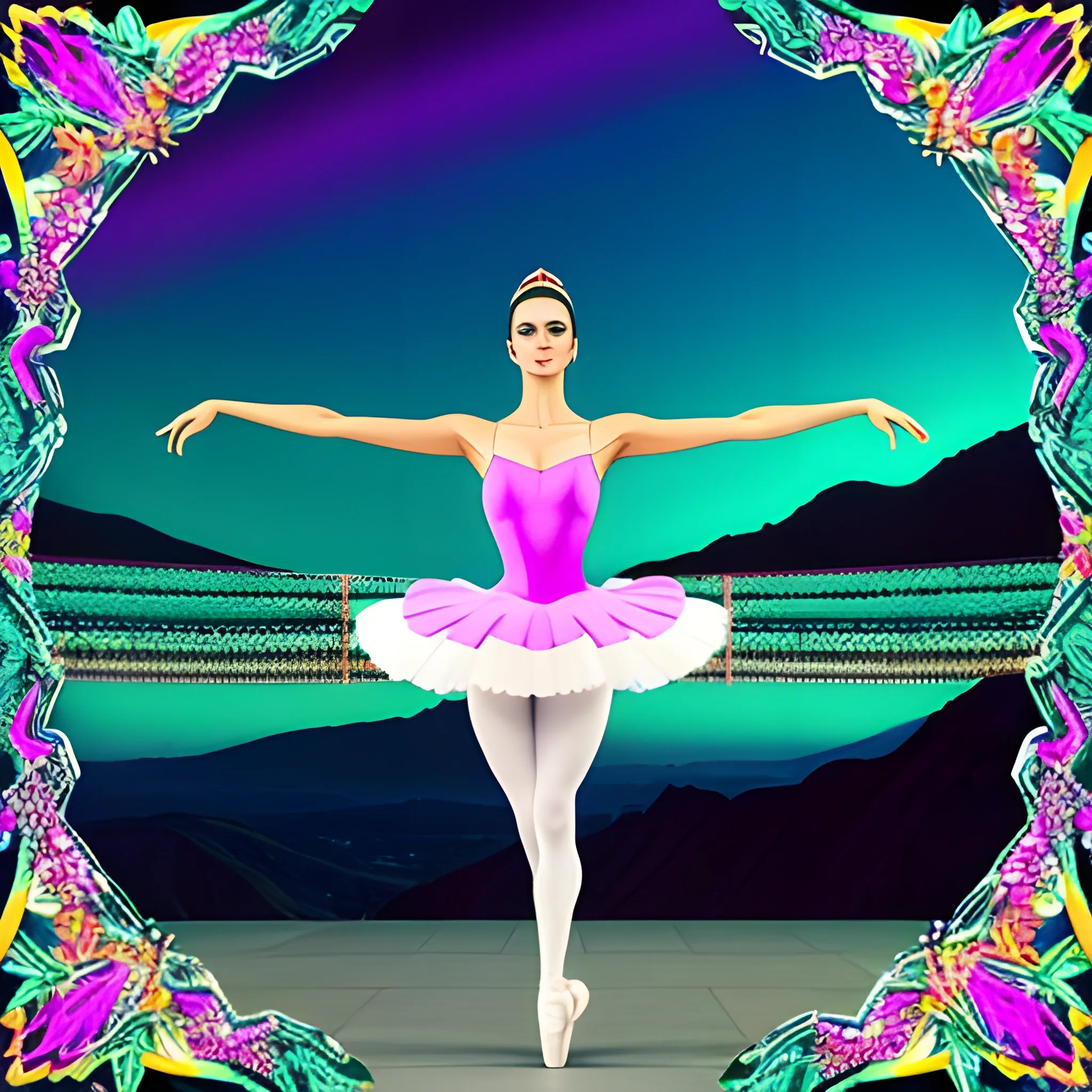 Crea una imagen de portada hd para una categoría de una tienda en  línea de ropa de niña el concepto es ballet y tutus , Trippy