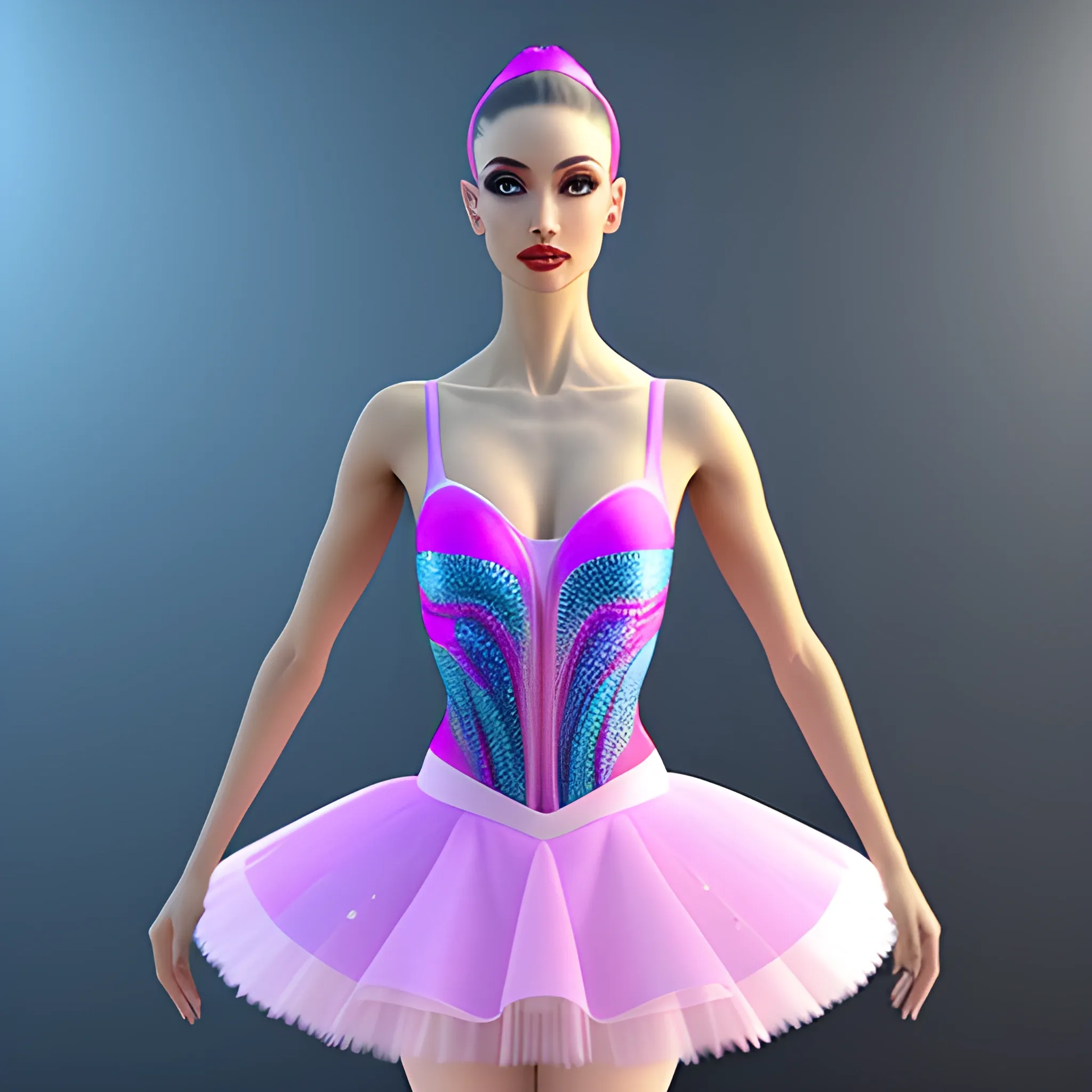 Crea una imagen de portada hd para una categoría de una tienda en  línea de ropa de niña el concepto es ballet y tutus , Trippy, 3D