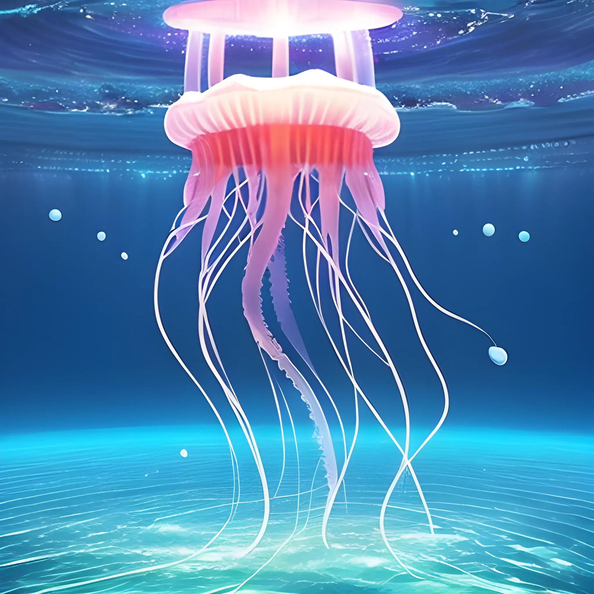 jellyfish in the ocean that looks like the space