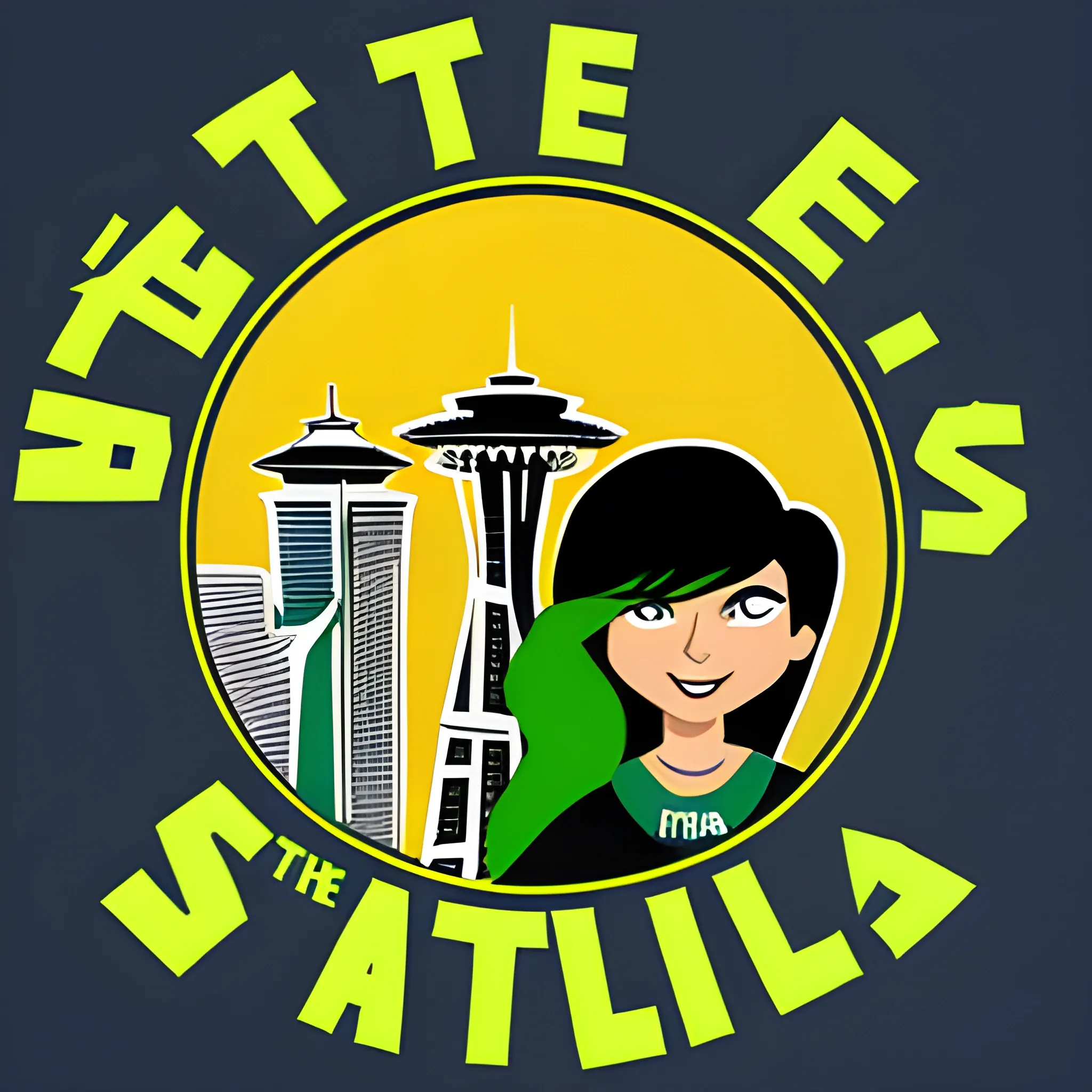 the best seattle logo, Cartoon