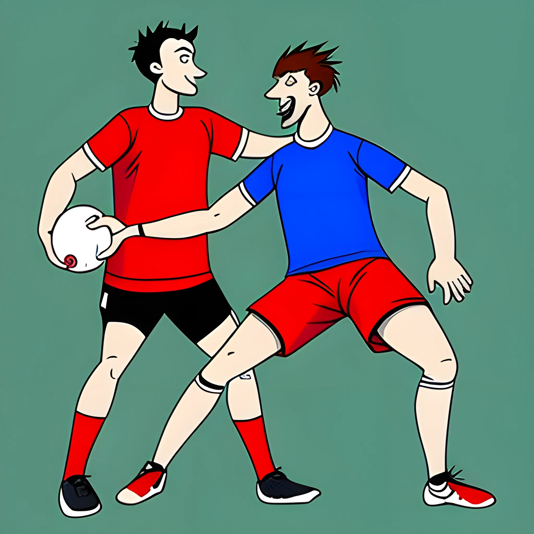 magitian plays handball , Cartoon