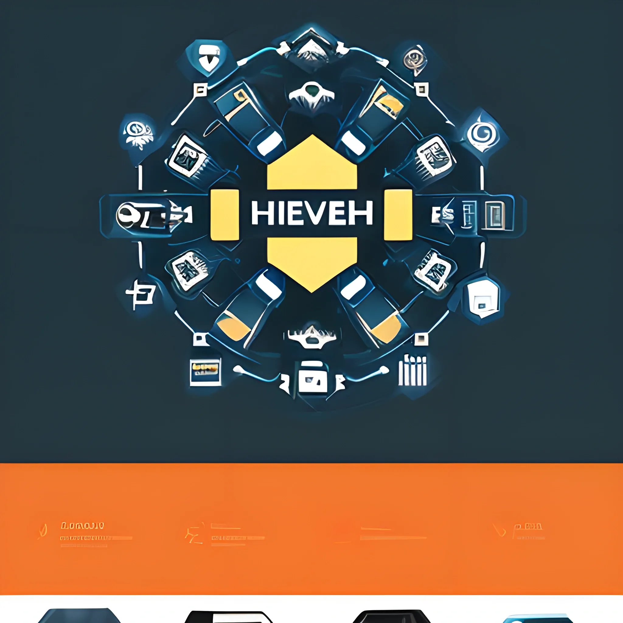 "Produce a high-quality graphic design with the theme 'Tech Hive.' The design should convey the essence of advanced technology and cybersecurity expertise. Utilize modern and sleek design elements, including a contemporary font for the text 'Tech Hive' and subtle, tech-related graphics or patterns that reinforce the theme. Incorporate a color scheme that blends deep blues and electric accents for a visually striking effect.

Ensure the design is suitable for various purposes, such as social media posts, presentations, or print materials. Pay attention to layout, balance, and aesthetics, aiming for a professional and eye-catching result. This graphic design should effectively represent the concept of a tech-savvy hub specializing in cybersecurity and advanced technology solutions
