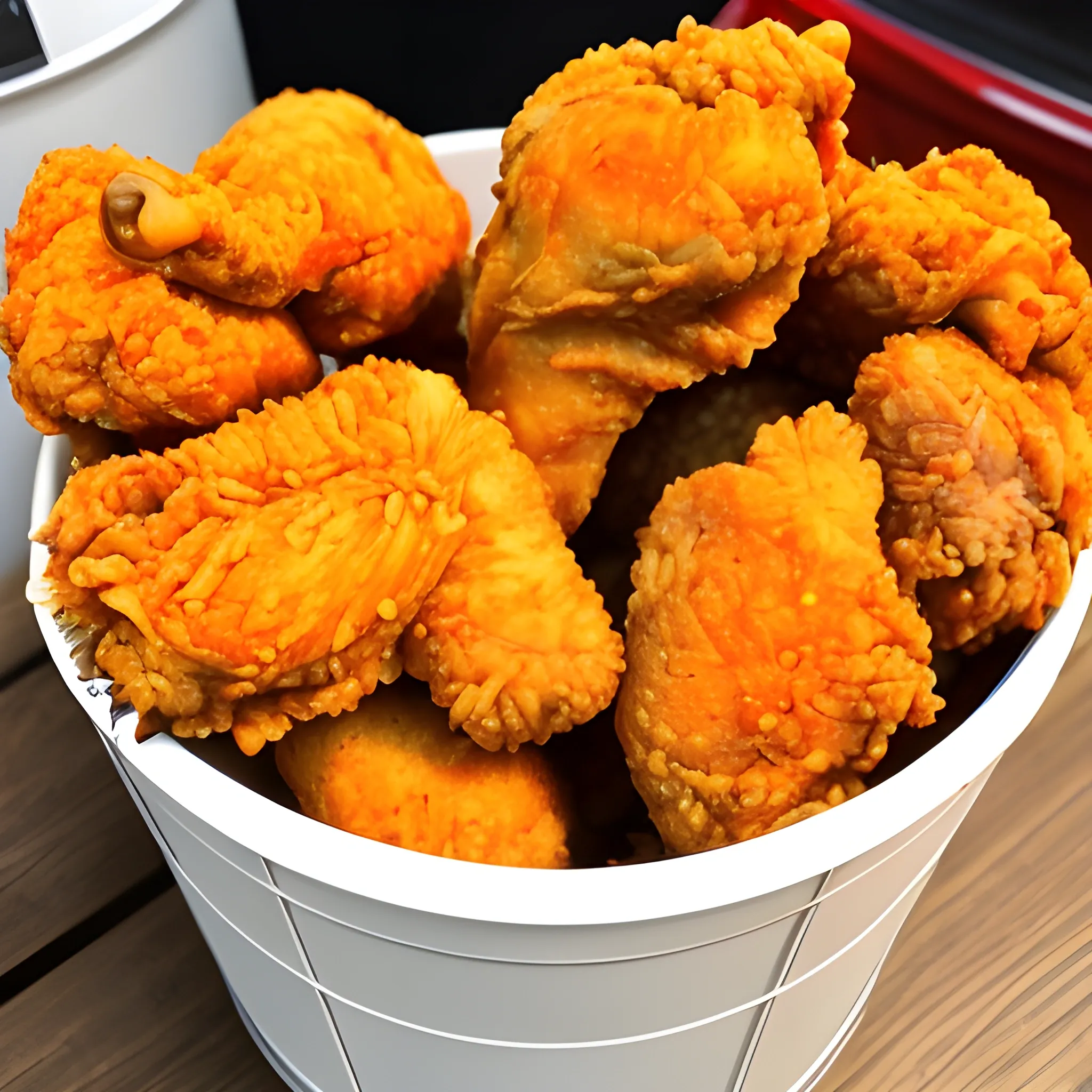 fried chicken bucket social media post