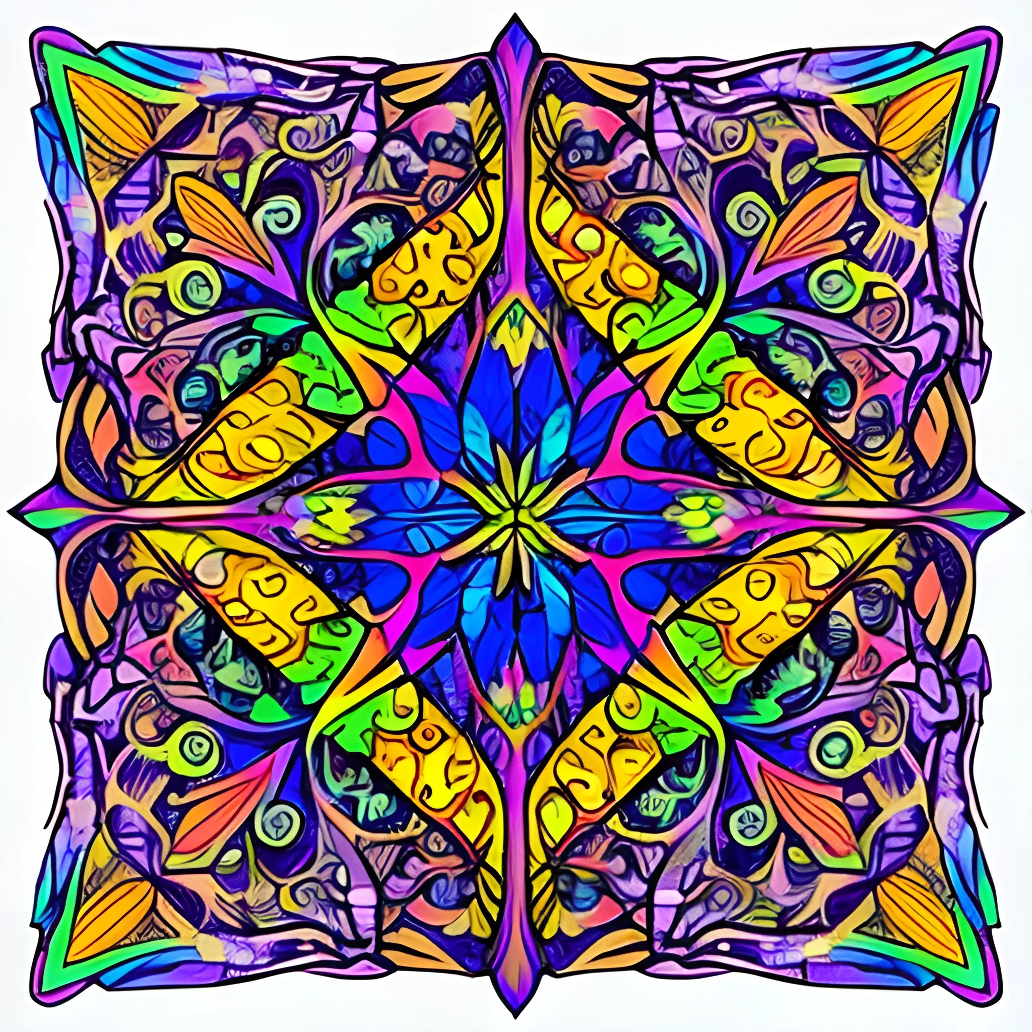 very beautiful woman coloring blue yellow green purple orange red  book page, Trippy