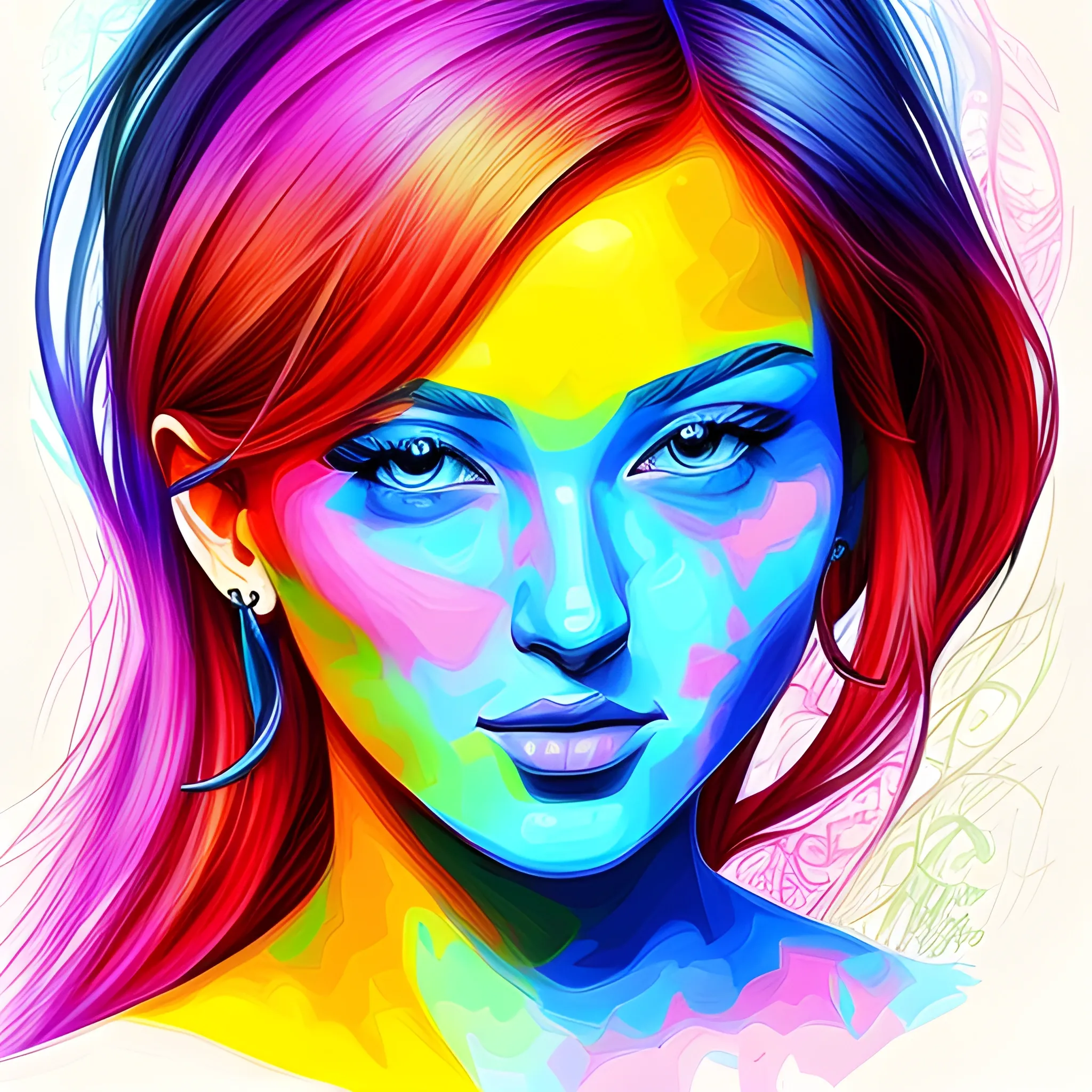 Digital art colorful drawing 