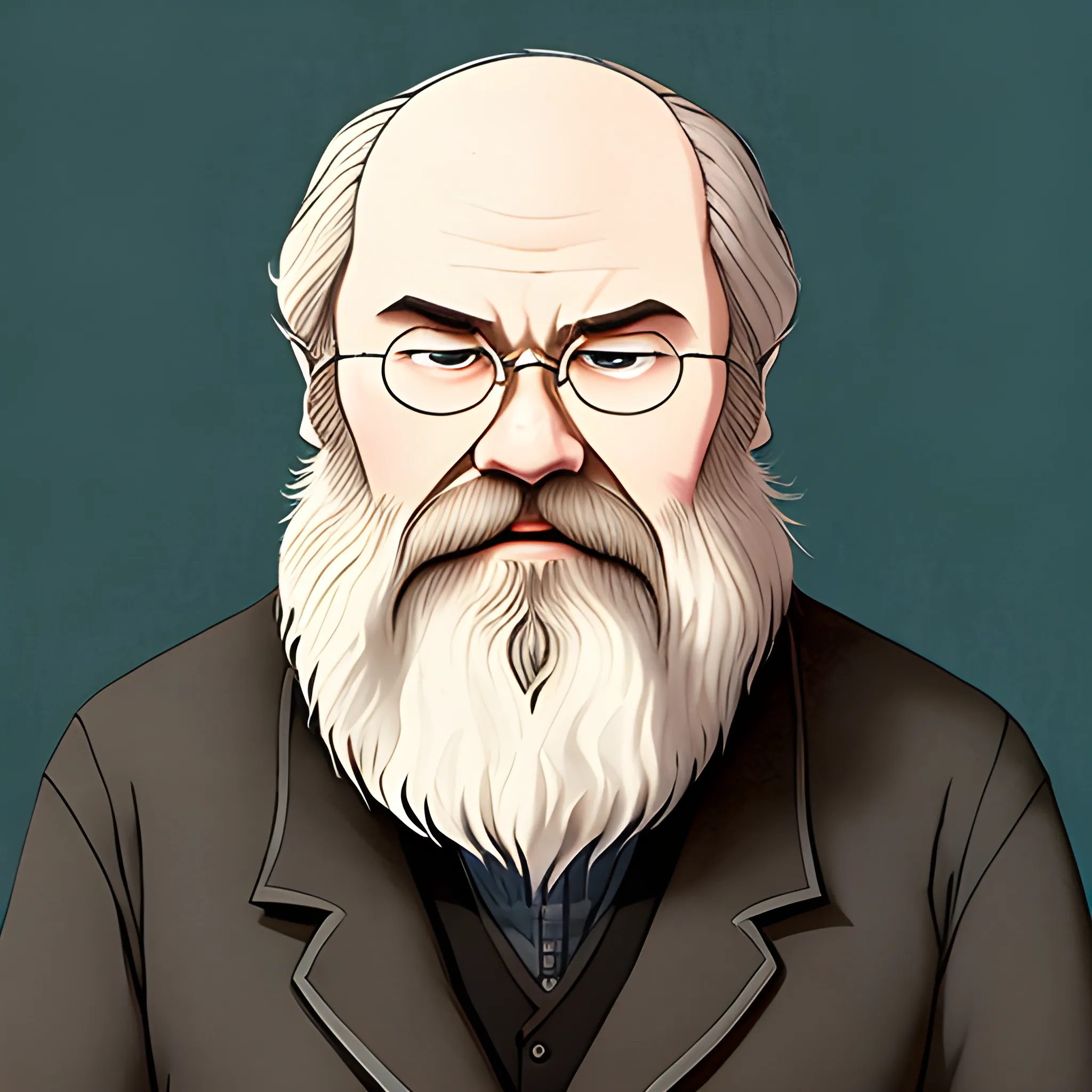 Feyodar Dostoevsky in hayao Miyazaki art style world