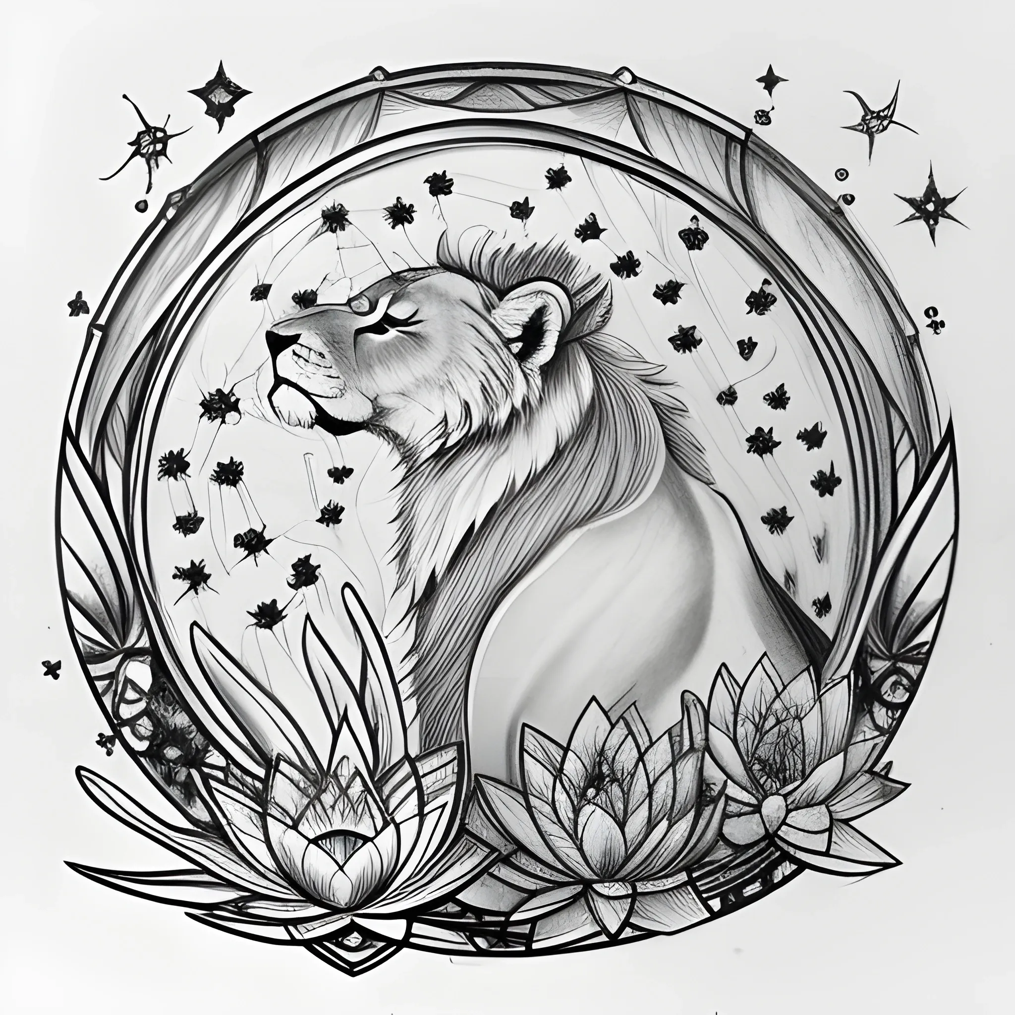 Lioness Temporary Tattoo (Set of 3) – Small Tattoos
