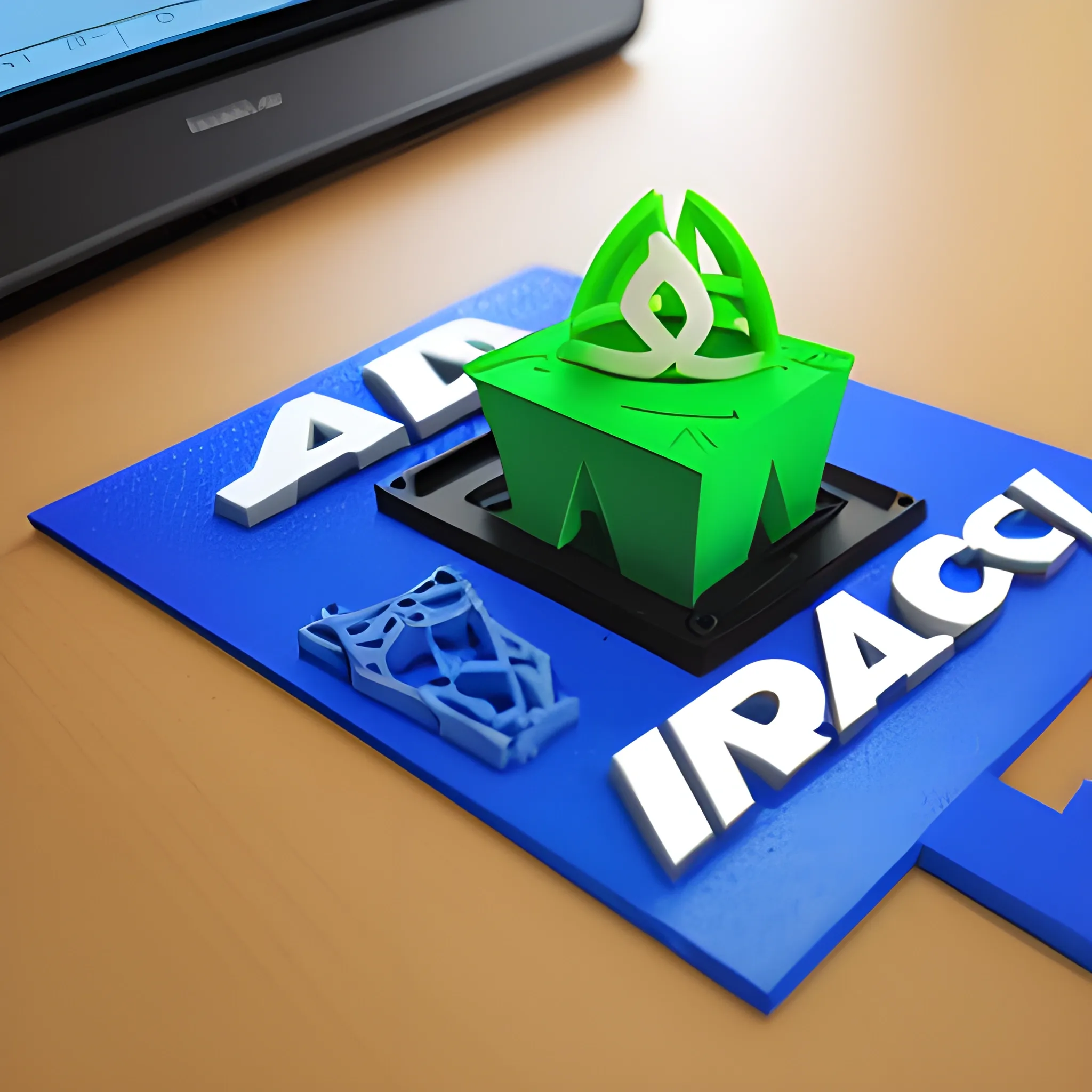 logo that has a 3d printer and the text "impacto 3d"