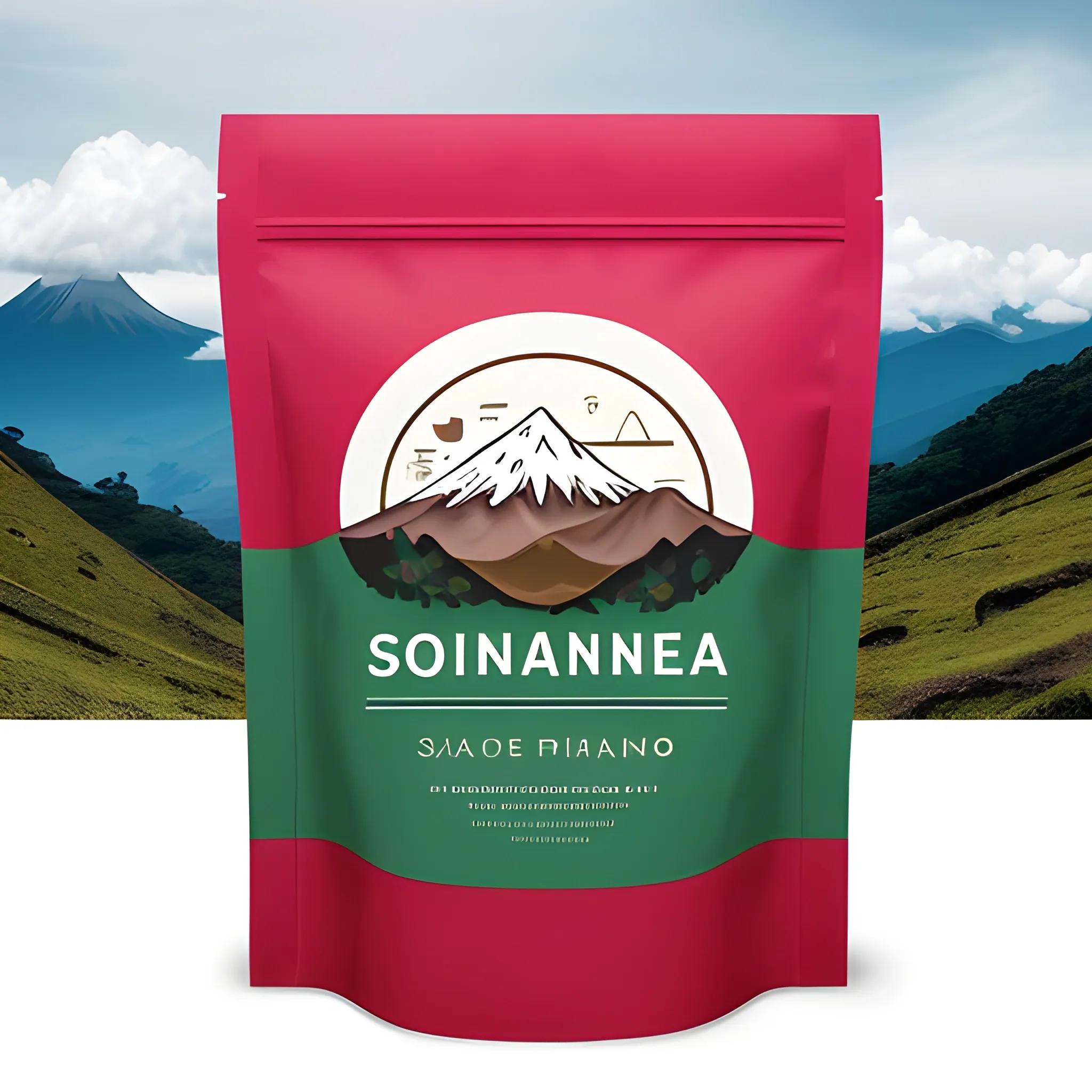 Designing a coffee bag for "John Coffee" in the Páramo of Santander, Colombia, will require a logo and background that reflect the brand's identity and the unique characteristics of the region. Here's a description of a possible design:

Logo:

Central Icon: Consider using an iconic element that represents both coffee and the Páramo of Santander. This could be a combination of a coffee cup and the silhouette of the páramo's mountains.

Nature: Incorporate elements of the páramo's natural beauty, such as native flora, like frailejones, and fauna like birds or rabbits. These elements can encircle the central icon.

Colors: Utilize a color palette that captures the essence of the Páramo, with shades of green and blue representing the natural landscape and perhaps deep brown for coffee.

Typography: Choose a font that reflects the brand's personality, whether it's rustic, modern, or elegant. Ensure that the brand name "John Coffee" is clearly legible.

Text: Place the brand name "John Coffee" and the location "Páramo of Santander, Colombia" in proximity to or around the central icon.

Bag Background:

Natural Background: Use a background image or pattern that showcases the stunning scenery of the Páramo of Santander. This could include mountains, rolling hills, and clouds. It should create a sense of place and emphasize the brand's connection to the region.

Colors: Harmonize the background colors with the logo's color palette to create a cohesive and visually pleasing design.

Product Information: On the back of the bag, provide essential details about the coffee, including its variety, processing method, tasting notes, and any unique selling points.

Remember, it's crucial to collaborate with a professional graphic designer to bring your vision to life. This design concept is a starting point and can be tailored to fit your brand's identity and preferences. Additionally, ensure that the bag complies with all legal requirements for coffee packaging and labeling in Colombia and any target markets.