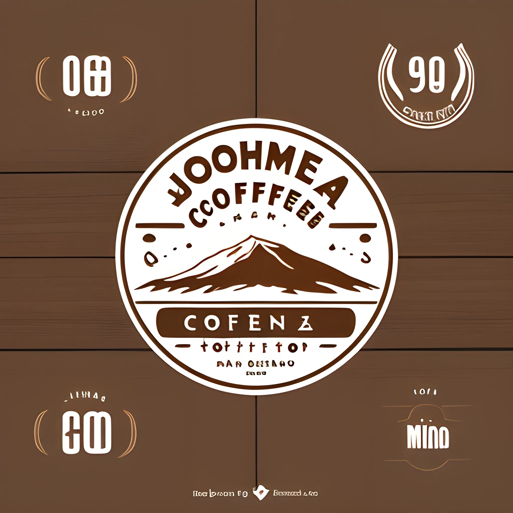 diseño marca John Coffee  del Paramo Santander Colombia con montañas  y cafetales