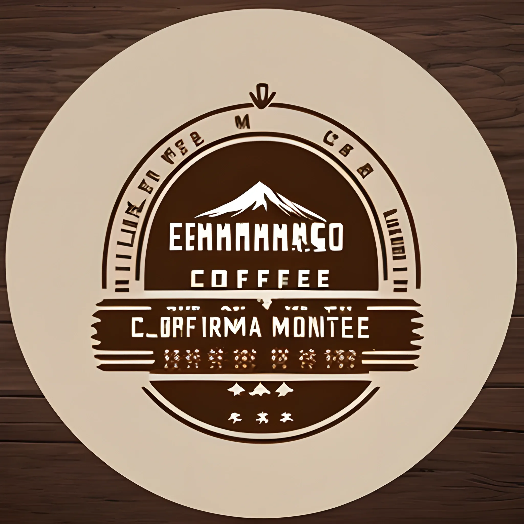 diseño marca Emmanuel Coffee  del Paramo Santander Colombia con montañas  y cafe