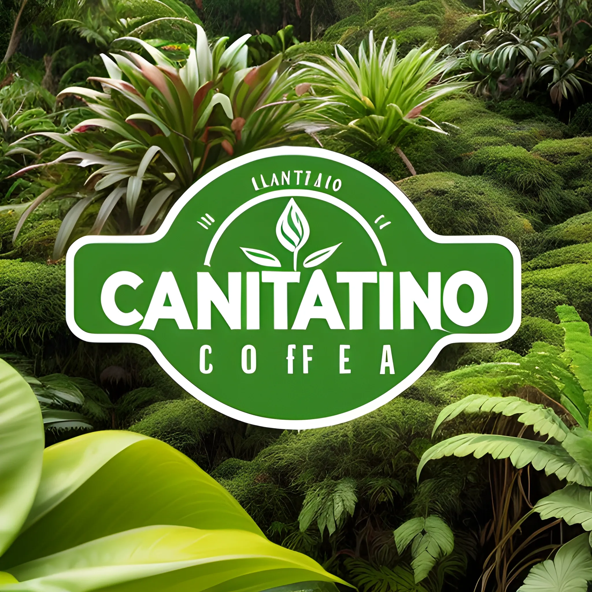  logo y fondo de  plantas de cafe  y montañas  paramo santander colombia

