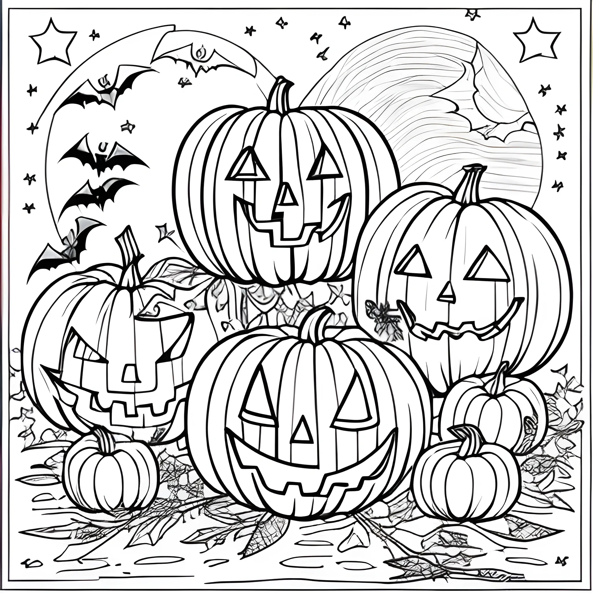 coloring book page, halloween - Arthub.ai