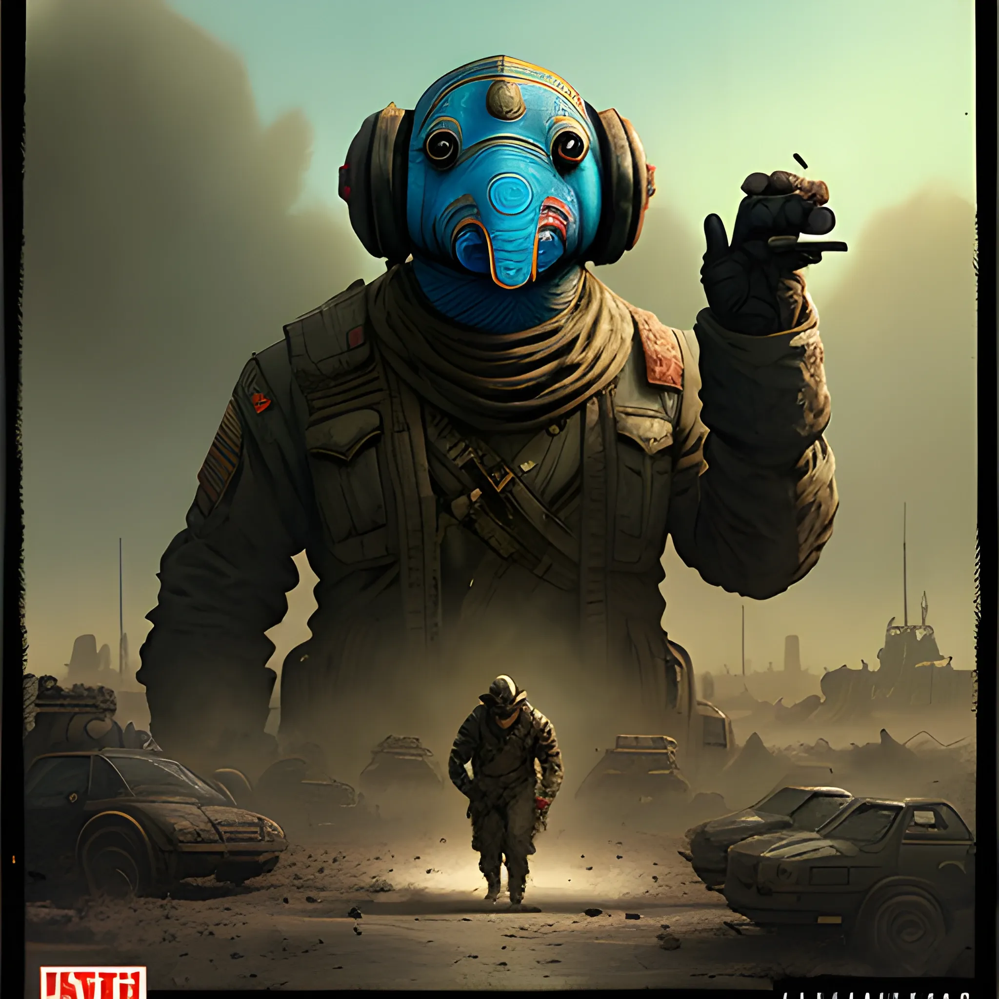  rfktrstyle, there is a special edition poster of a " polaroid media artwork of Max Rebo Band using marker as the medium, against an industrial background" game poster, official poster artwork, game promotional poster, official poster, full poster, military art, promotional poster art, beautiful cinematic poster, official print, videogames poster, craig mullins greg rutkowski, ( apocalyptic ) 8 k, craig mullins style, cinematic poster, apocalyptic 8k, apocalyptic 8k