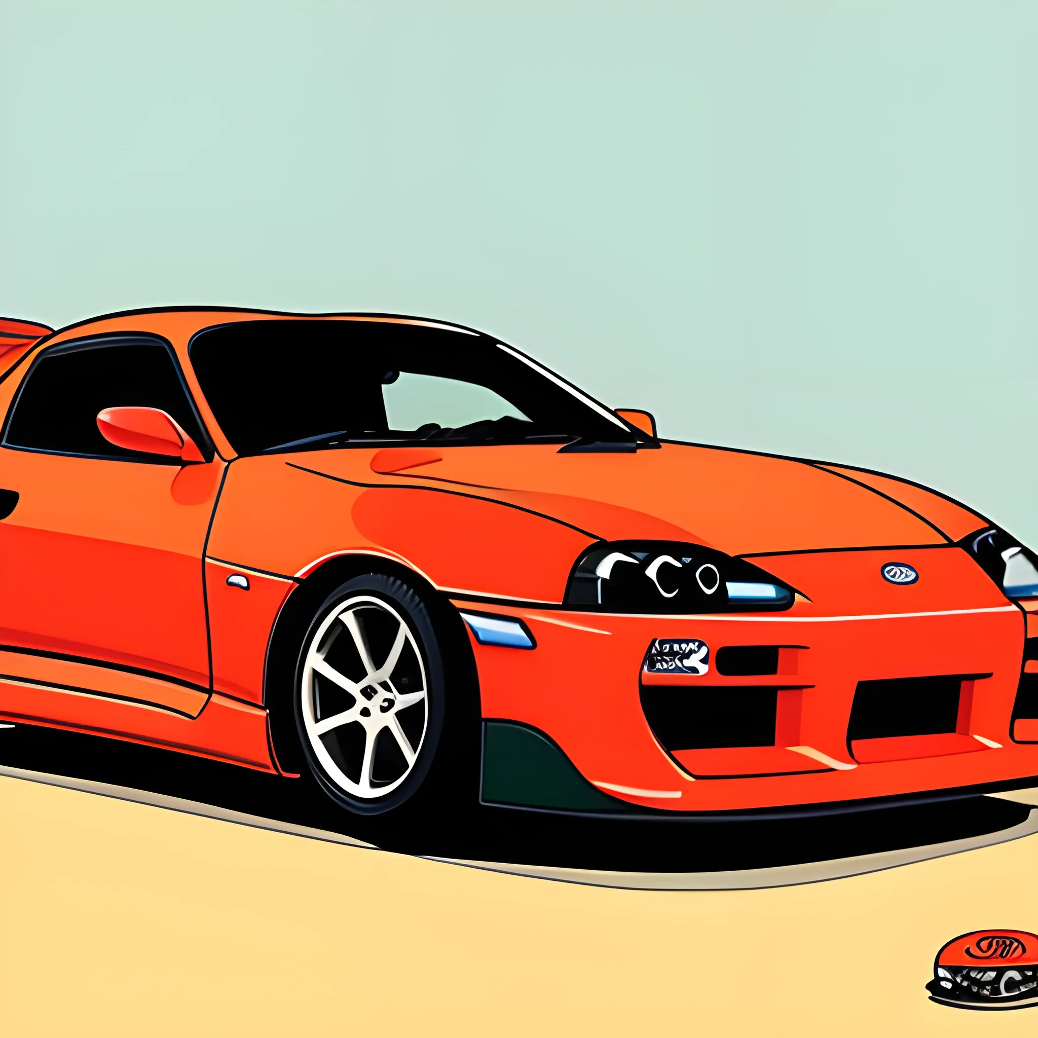 , Cartoon0 toyota supra ilustrations
, Trippy