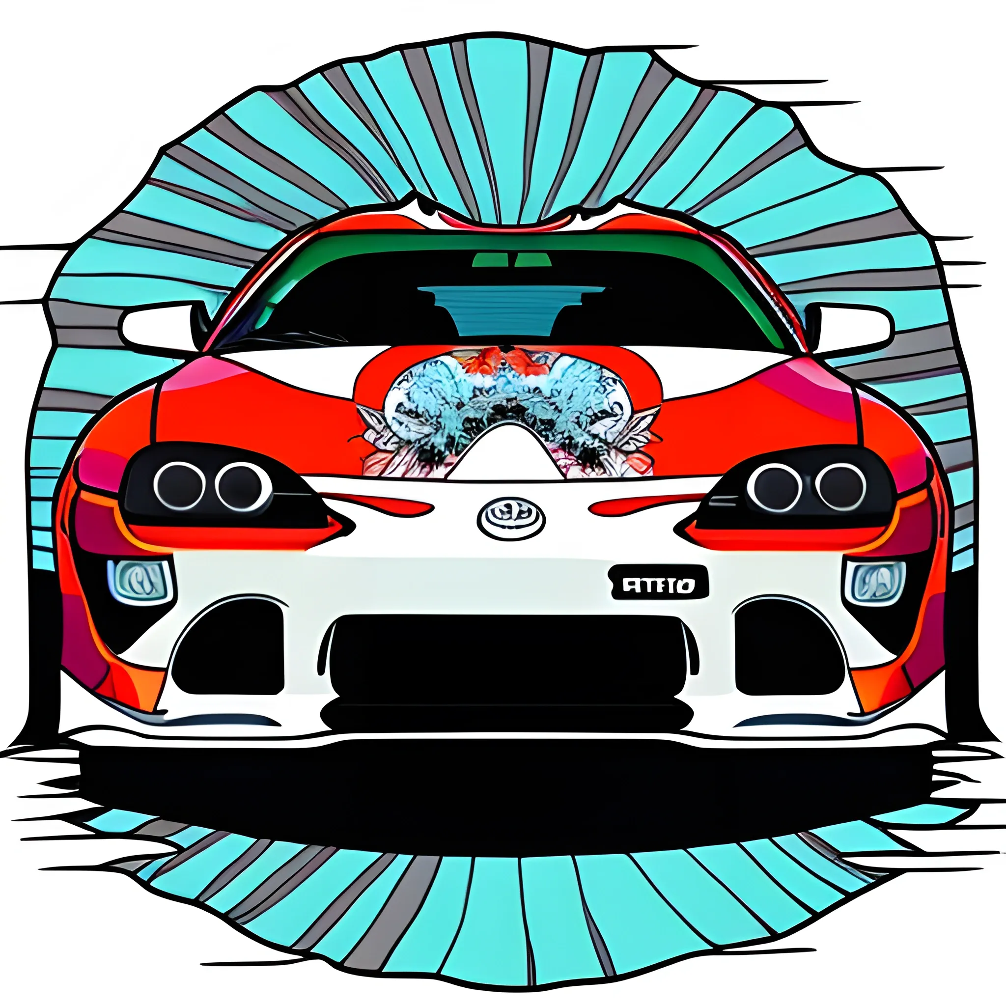 , Cartoon0 toyota supra ilustrations
, Trippy